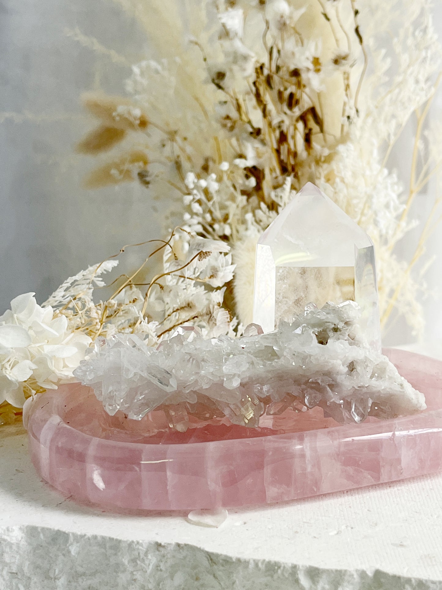 ROSE QUARTZ TRAY || 31751