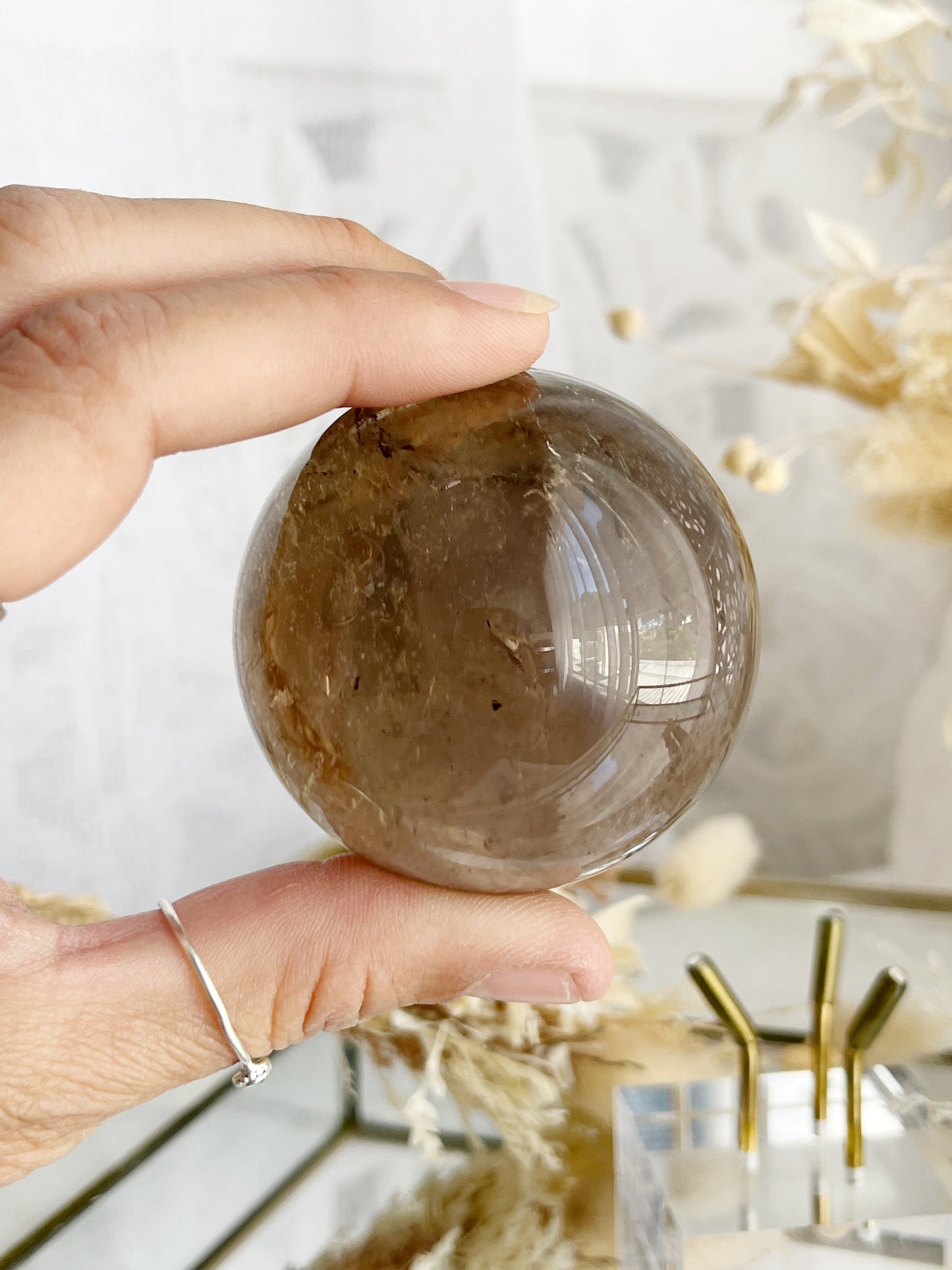 SMOKEY QUARTZ SPHERE || 21080
