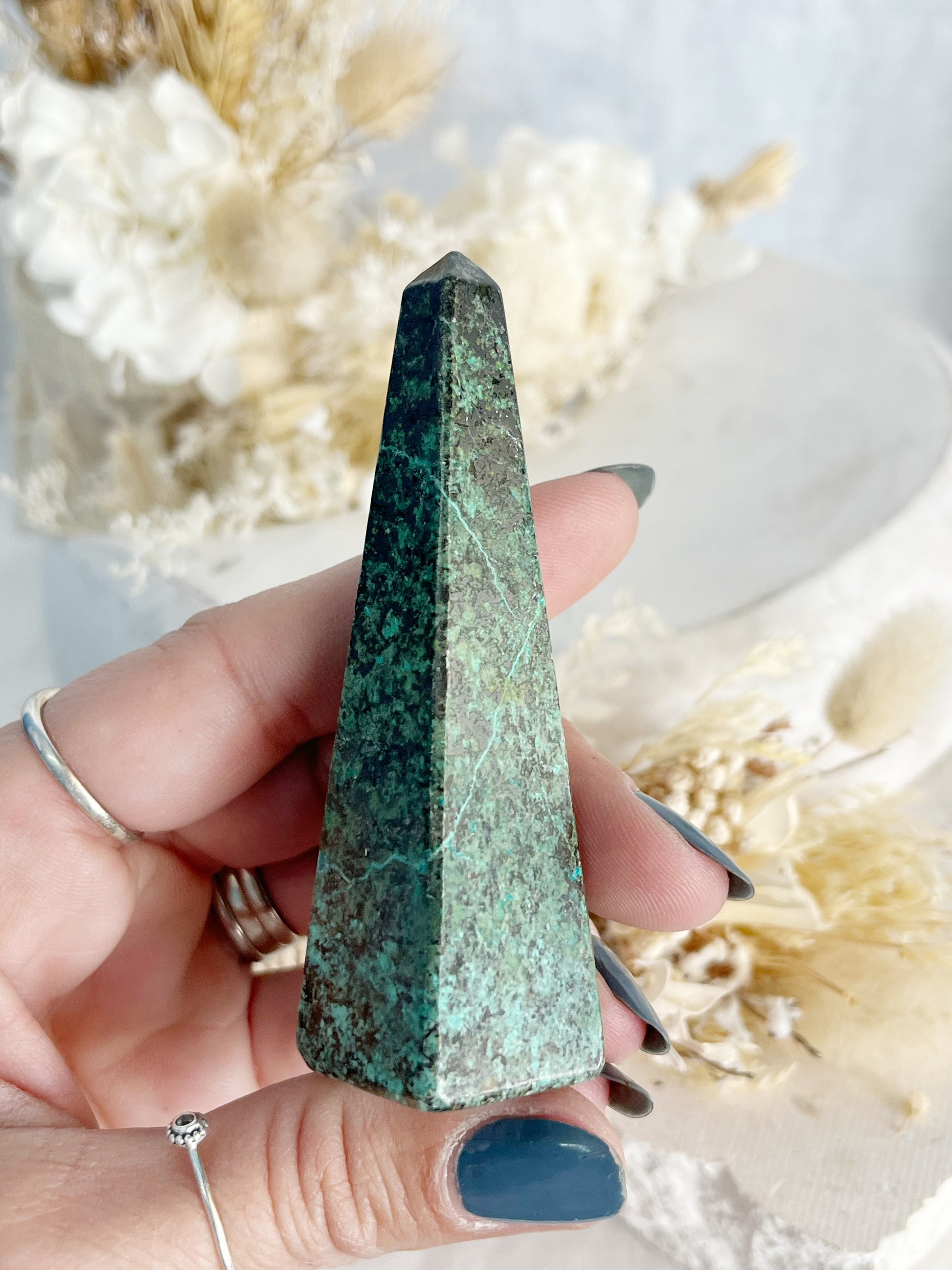 AFRICAN TURQUOISE TOWER  STONED AND SAGED CRYSTAL SHOP AUSTRALIA