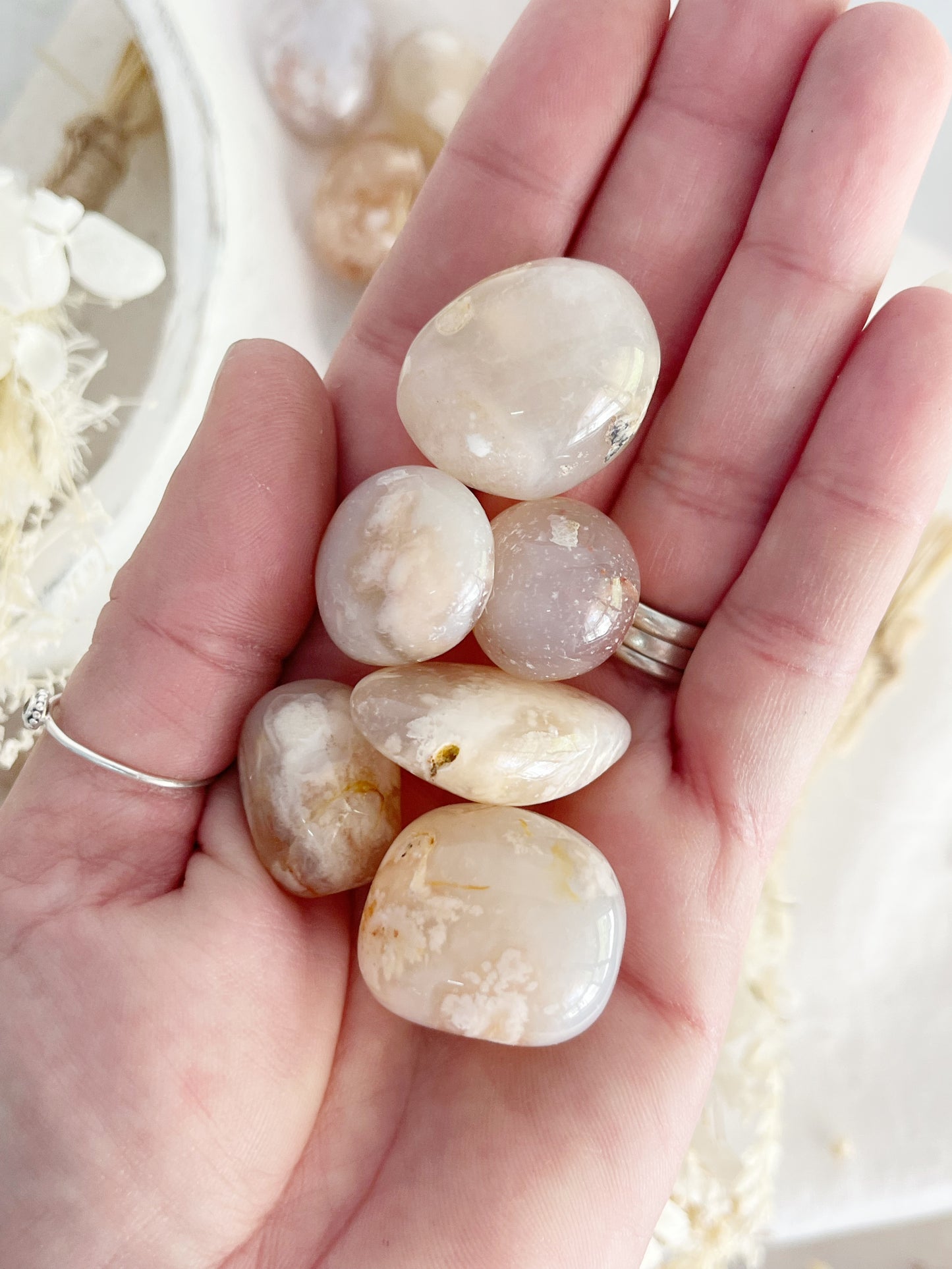 FLOWER AGATE TUMBLE
