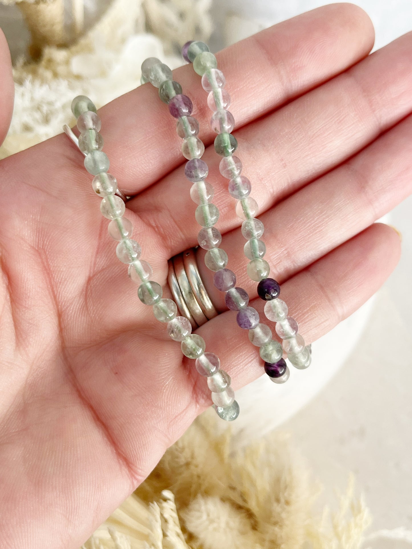FLUORITE BEAD BRACELET | 4MM