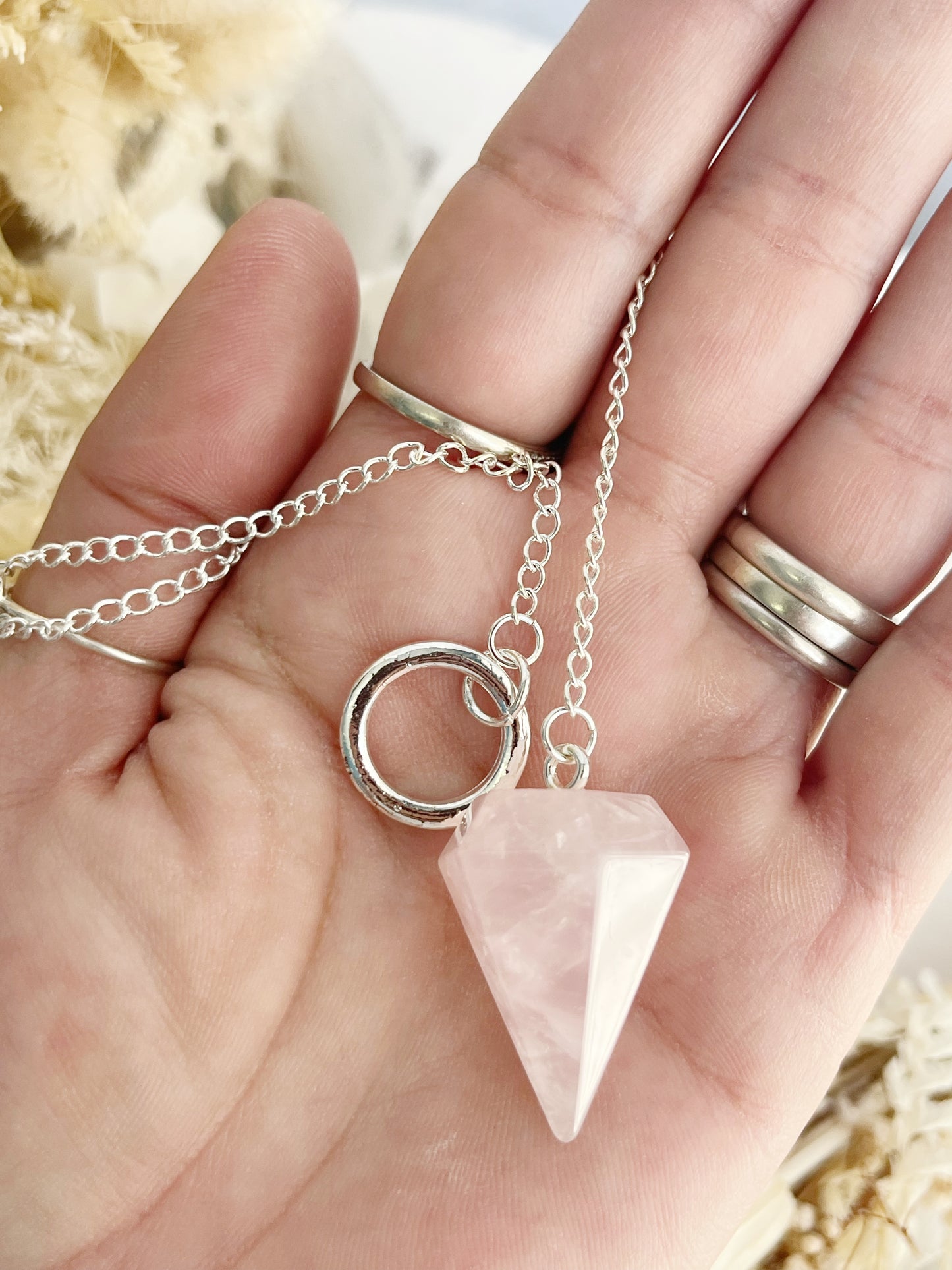 ROSE QUARTZ PENDULUM | INTUITIVELY CHOSEN