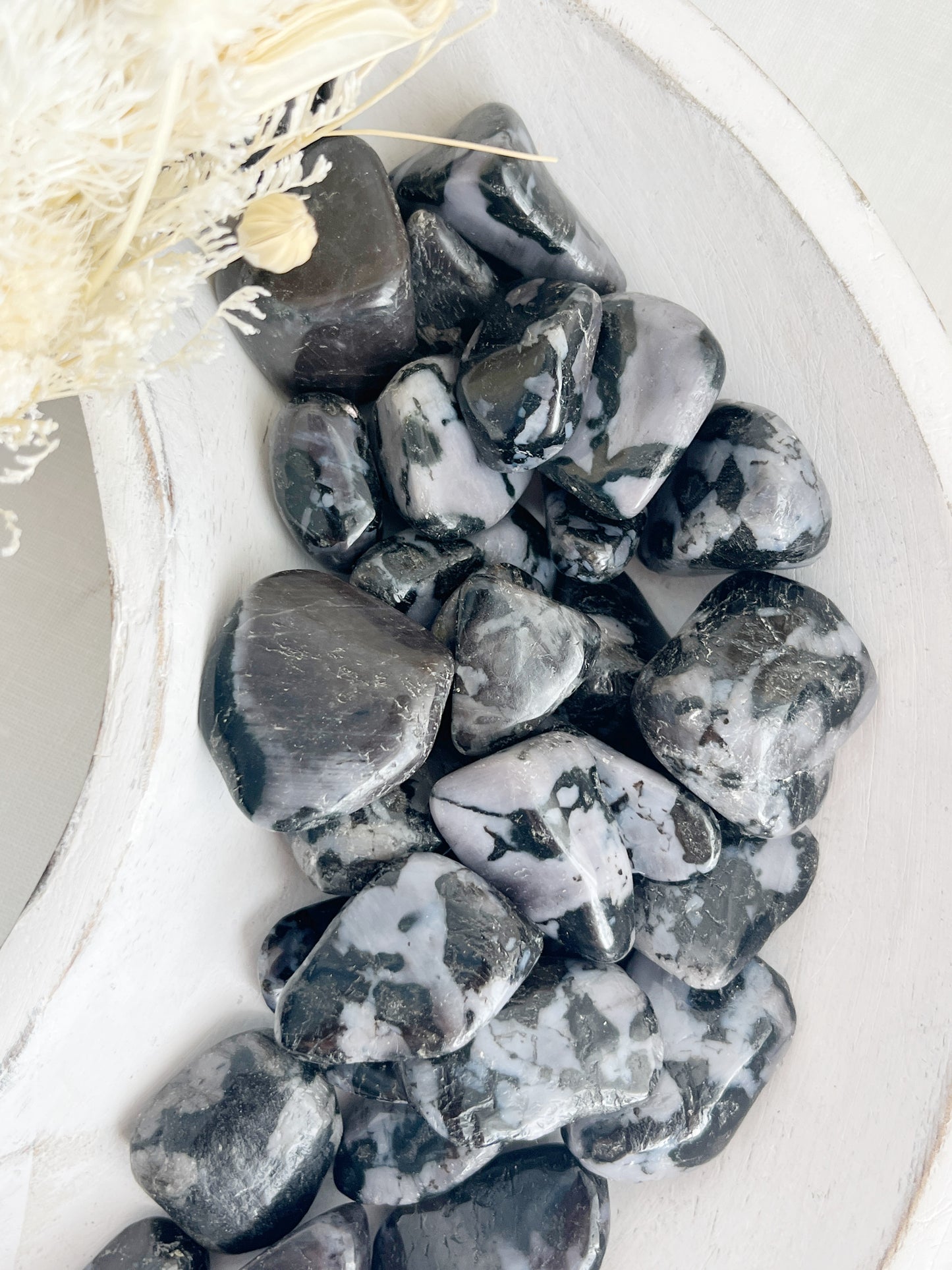 INDIGO GABBRO TUMBLE, STONED AND SAGED AUSTRALIA