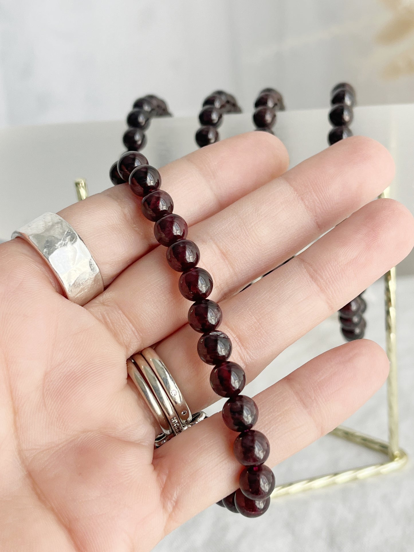 GARNET BEAD BRACELET || 7MM INTUITIVELY CHOSEN