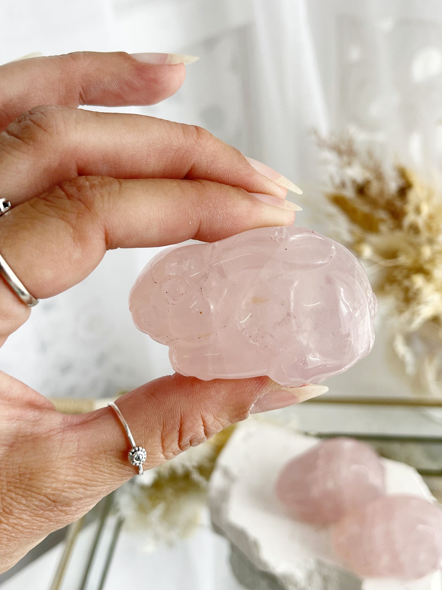 ROSE QUARTZ BUNNY || INTUITIVELY CHOSEN