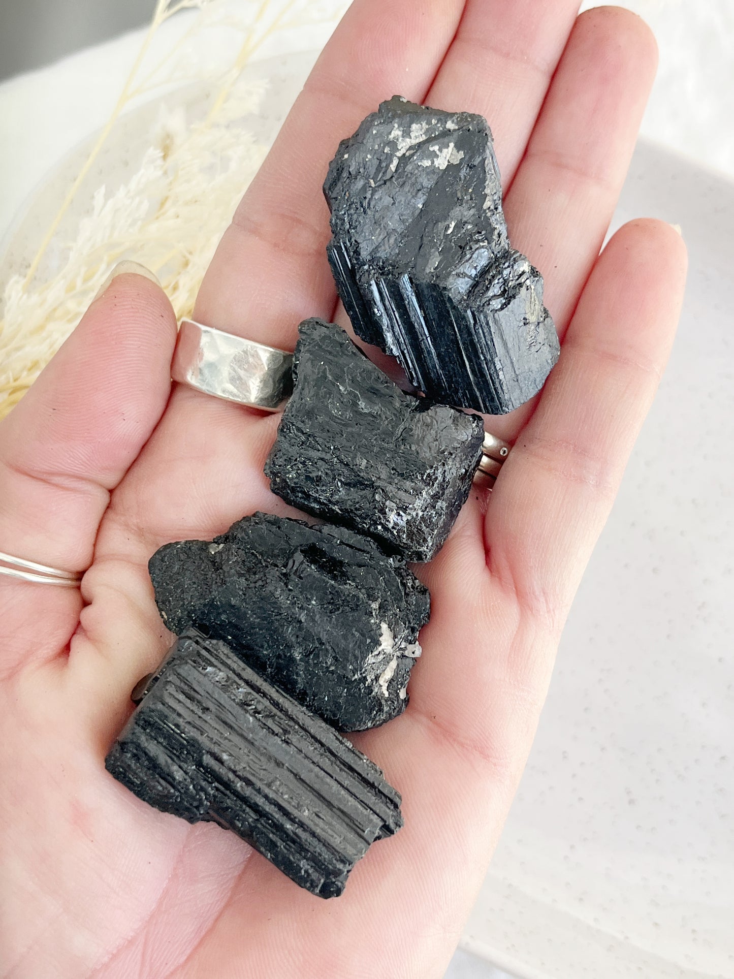 BLACK TOURMALINE ROUGH || INTUITIVELY CHOSEN