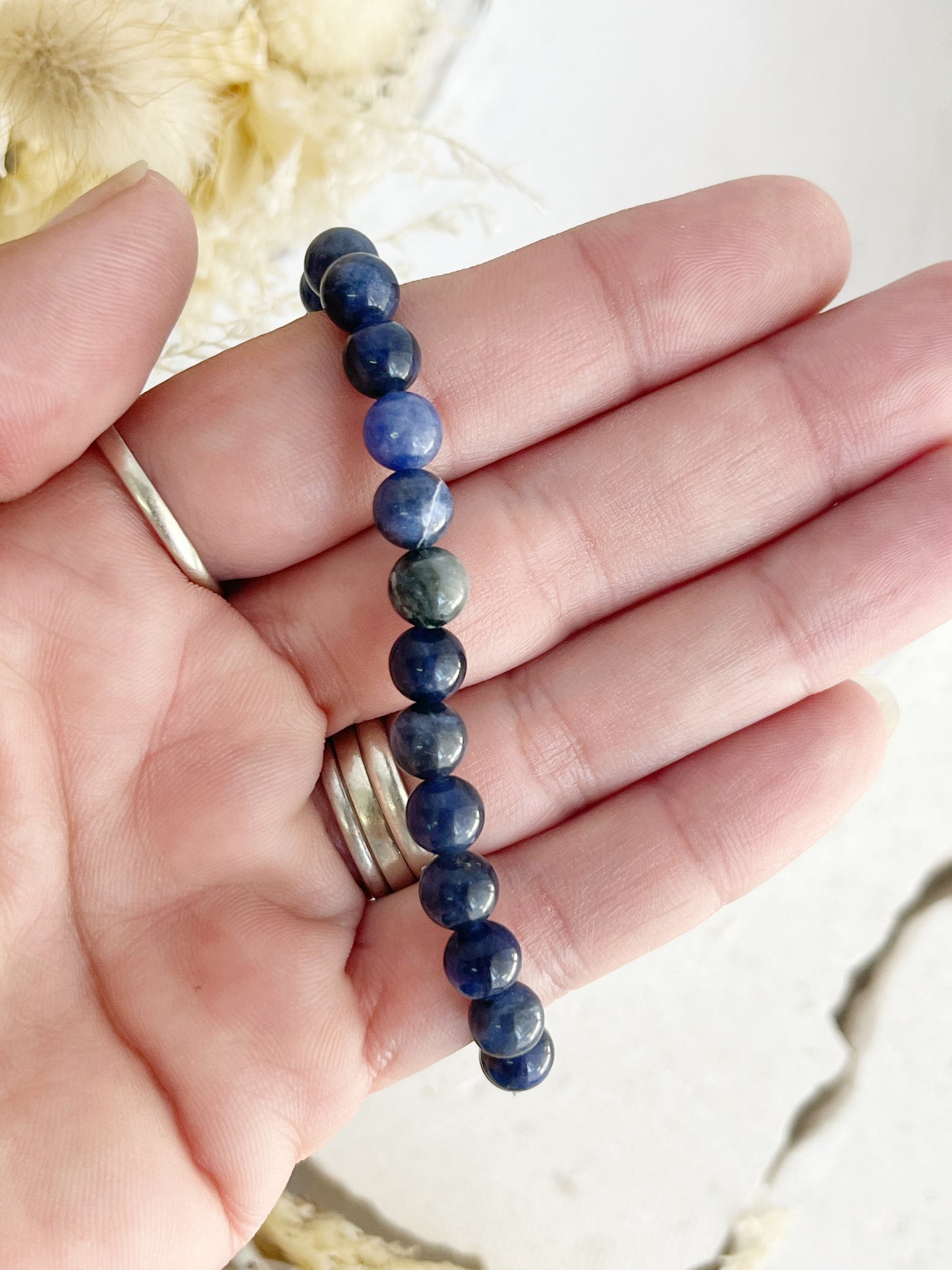 SODALITE BEAD BRACELET || 6MM