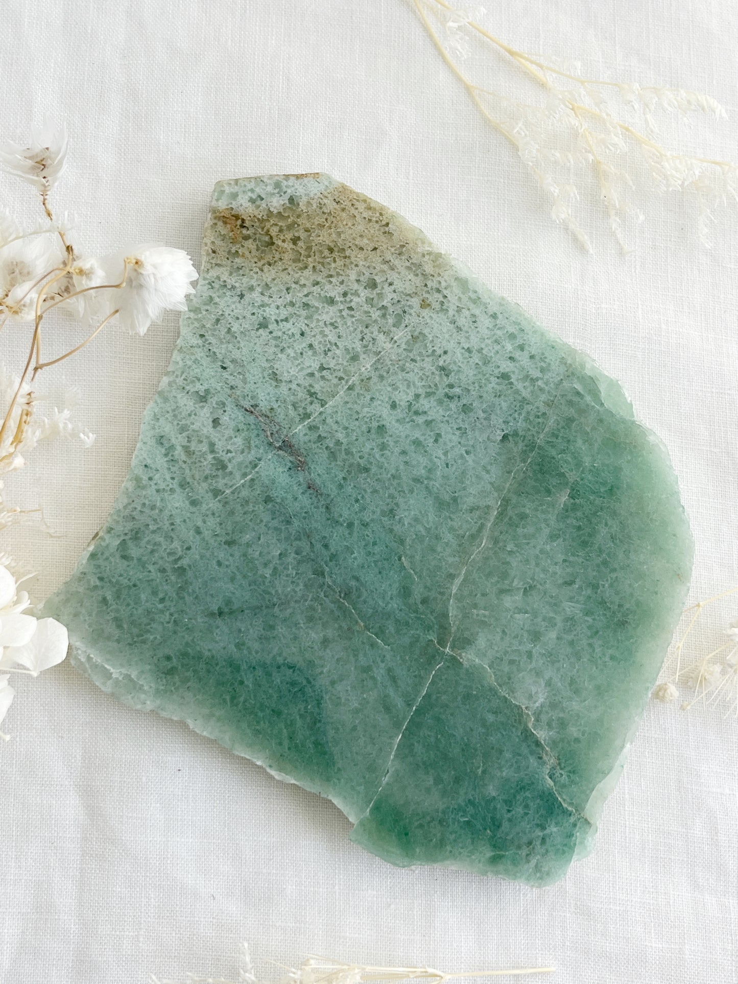 GREEN AVENTURINE SLICE || POLISHED FACE