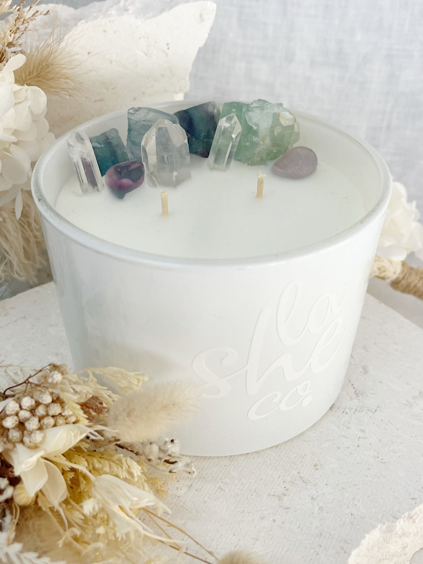 CRYSTAL CANDLE, AUSTRALIA STONED + SAGED