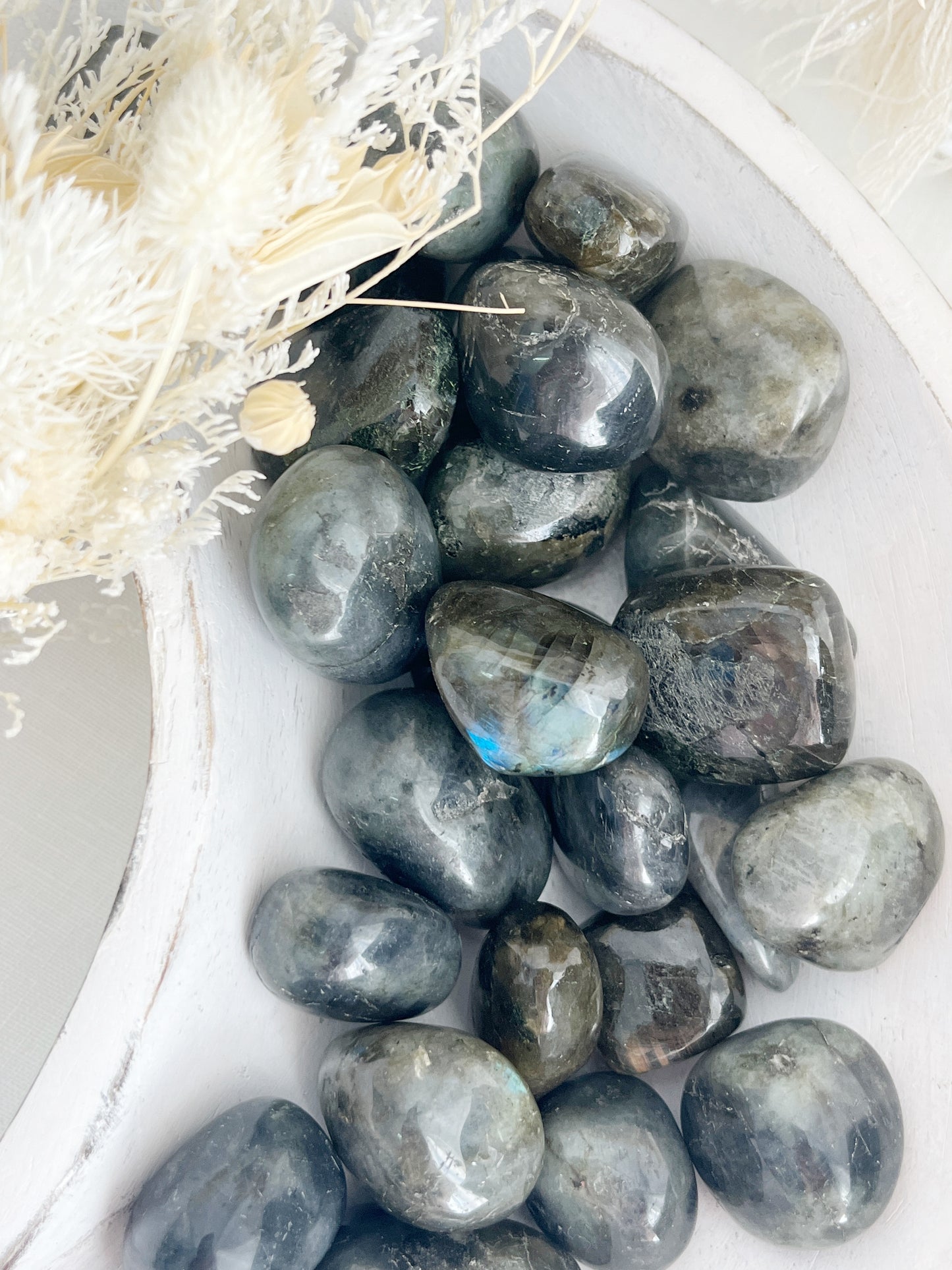 LABRADORITE TUMBLE, STONED AND SAGED AUSTRALIA
