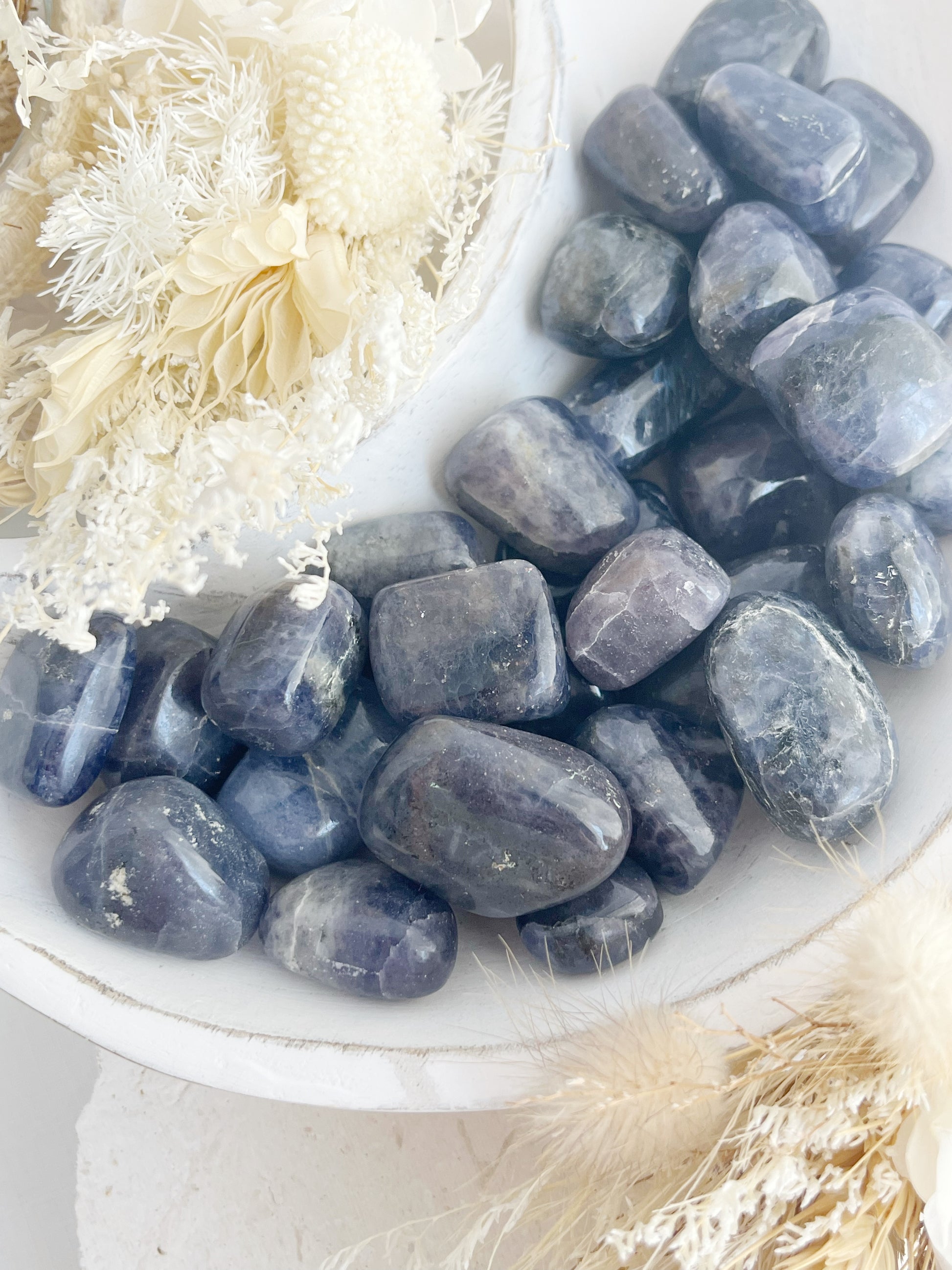 IOLITE TUMBLE, STONED AND SAGED AUSTRALIA