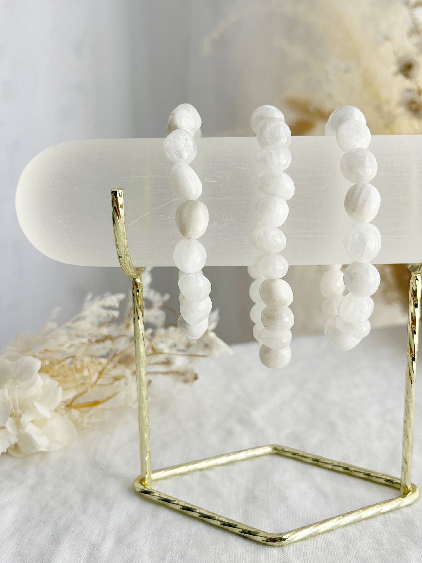 MOONSTONE PEBBLE BEAD BRACELET || INTUITIVELY CHOSEN