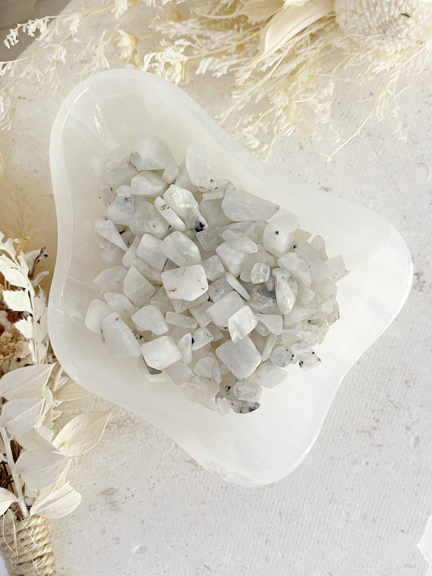 RAINBOW MOONSTONE CHIPS, 100g, STONED AND SAGED AUSTRALIA