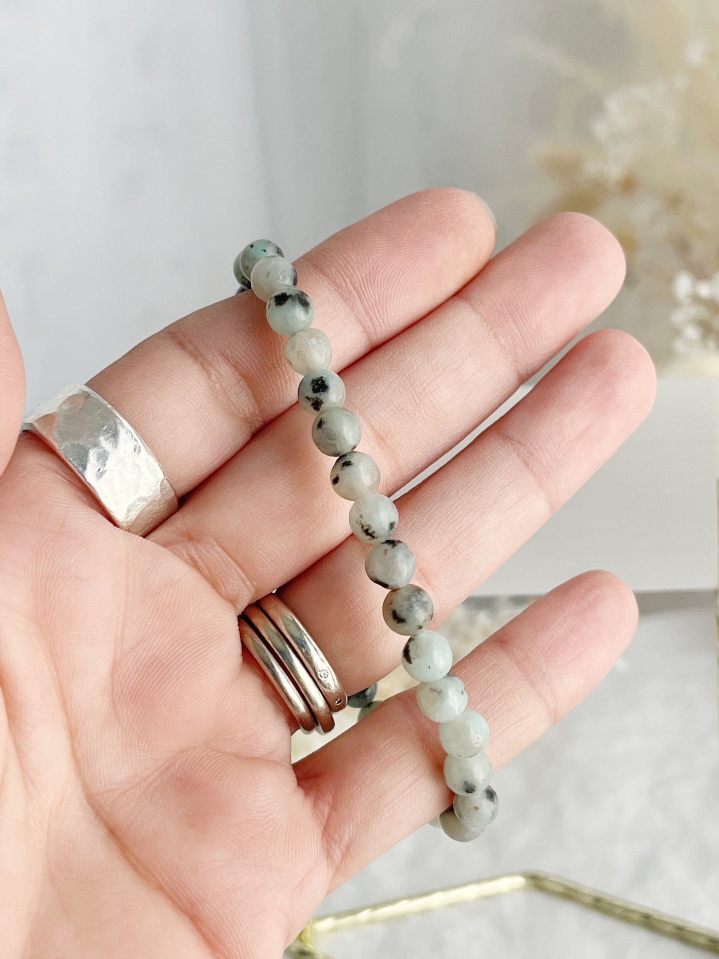 KIWI JASPER BEAD BRACELET || 6MM INTUITIVELY CHOSEN