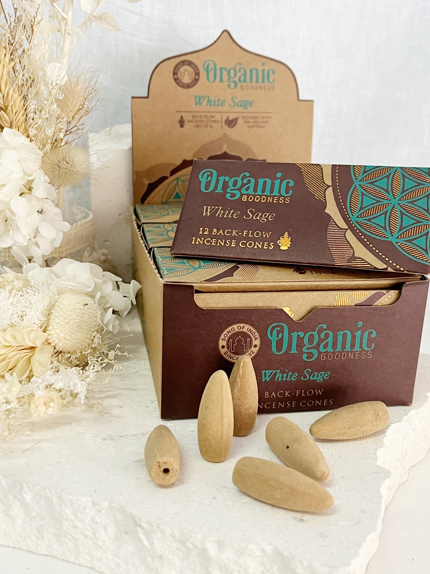 ORGANIC GOODNESS BACKFLOW CONES AUSTRALIA, STONED + SAGED