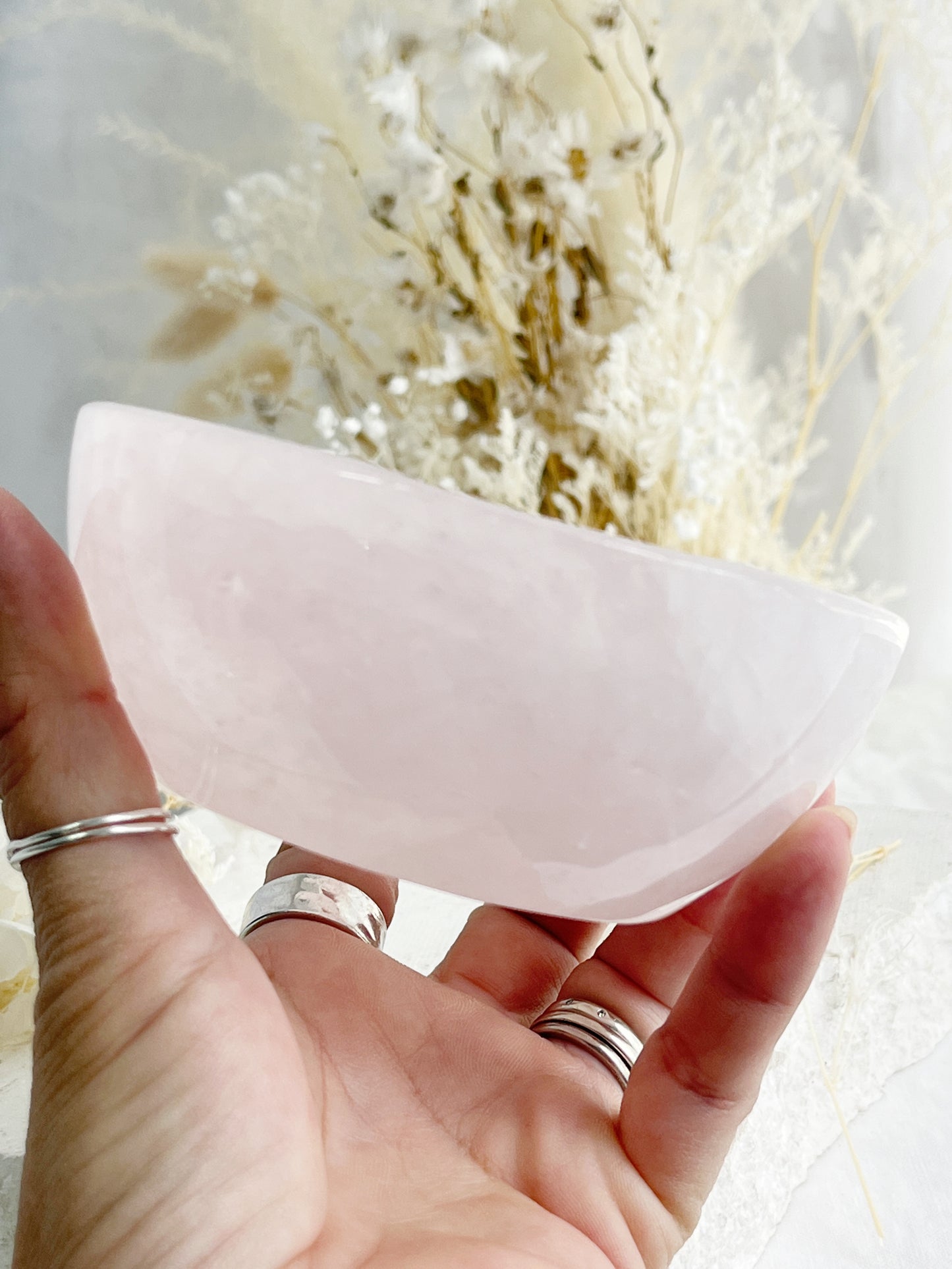 ROSE QUARTZ BOWL || 31753