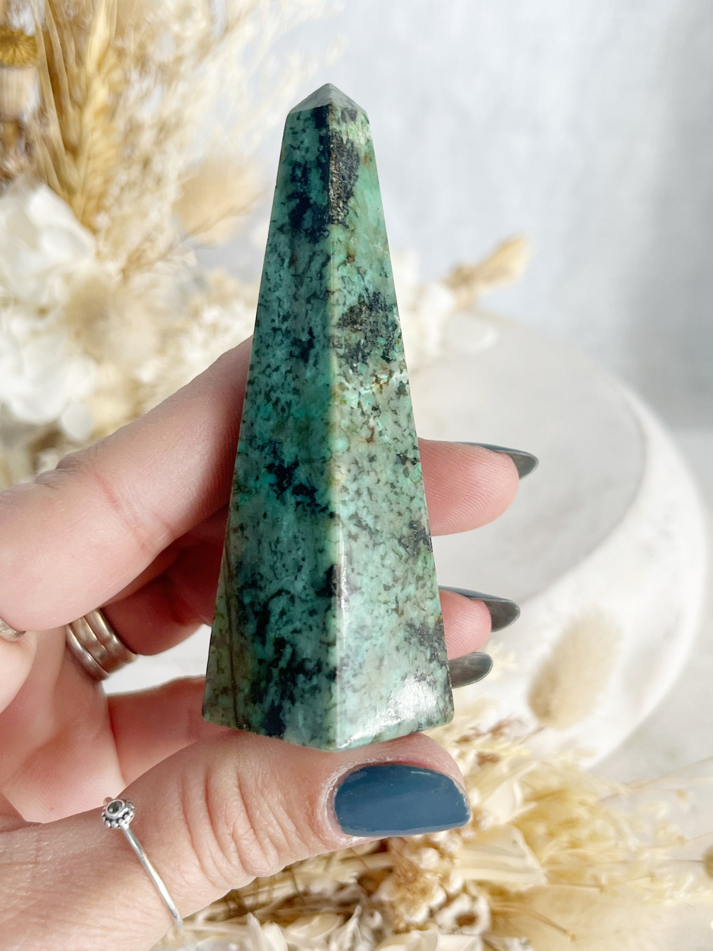 AFRICAN TURQUOISE TOWER STONED AND SAGED CRYSTAL SHOP AUSTRALIA
