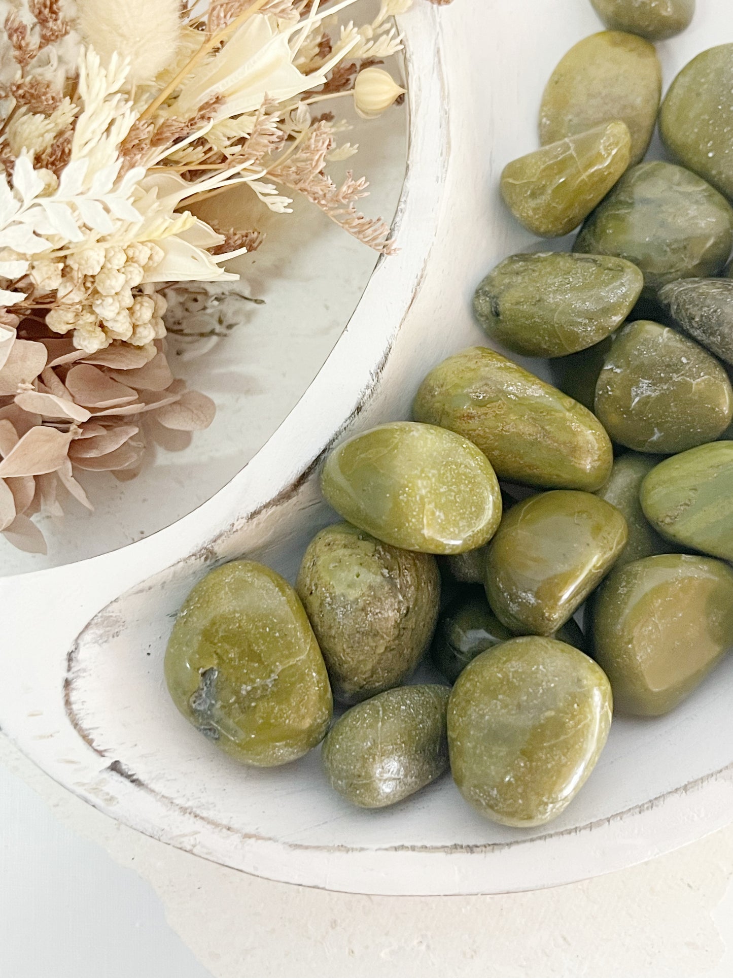 GREEN OPAL TUMBLE STONED AND SAGED AUSTRALIA