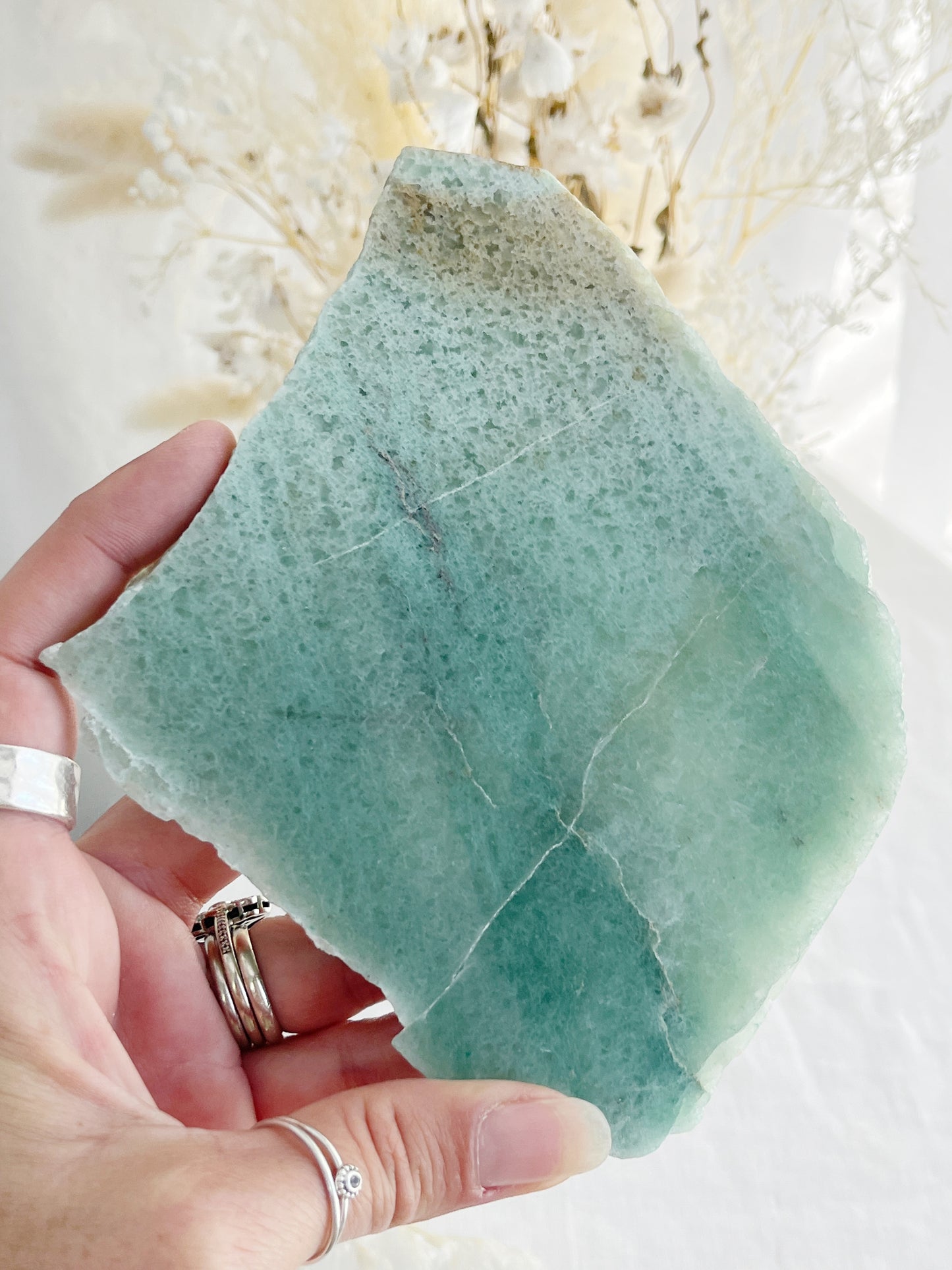 GREEN AVENTURINE SLICE || POLISHED FACE