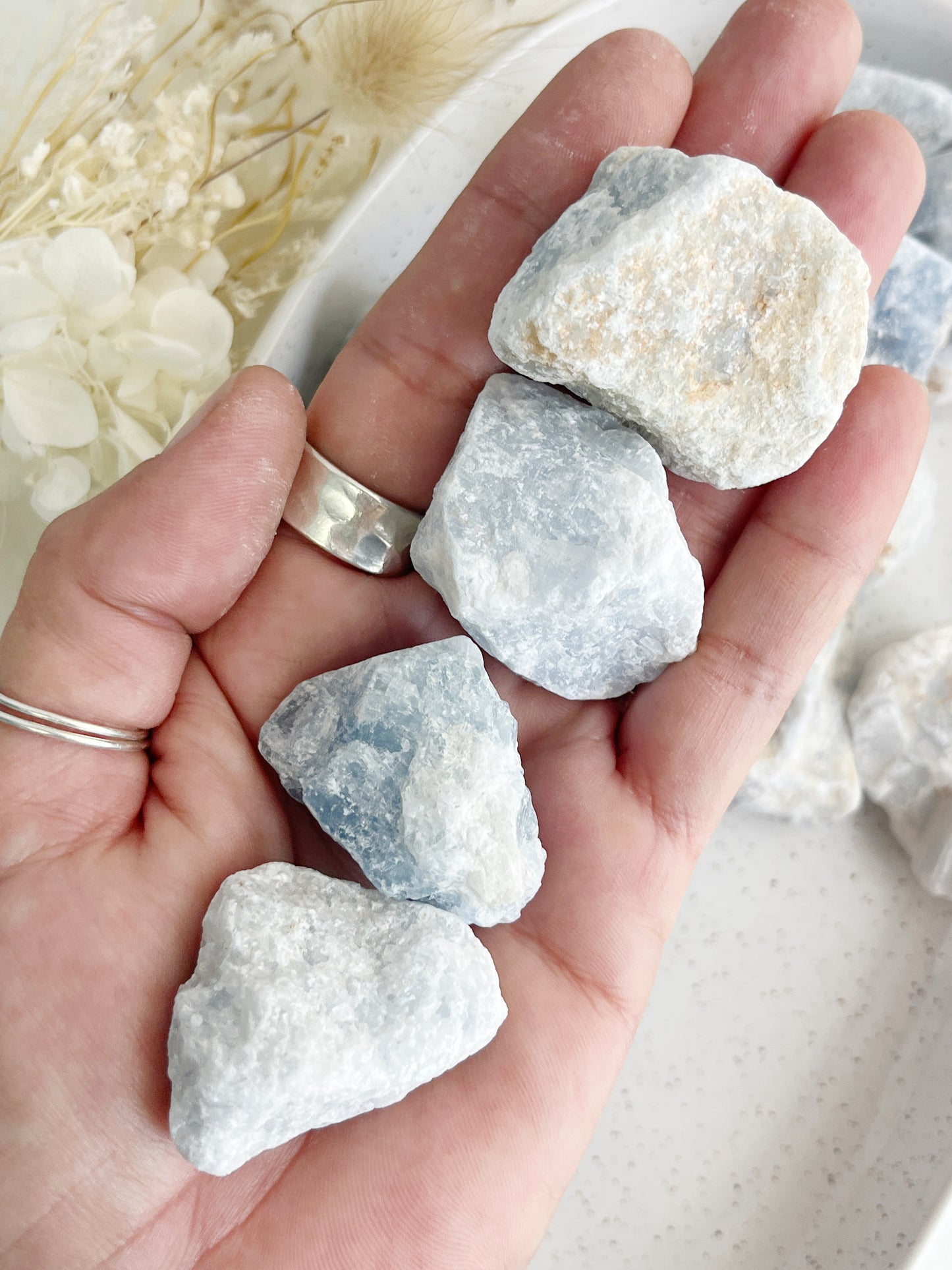 Blue Calcite rough, Australia