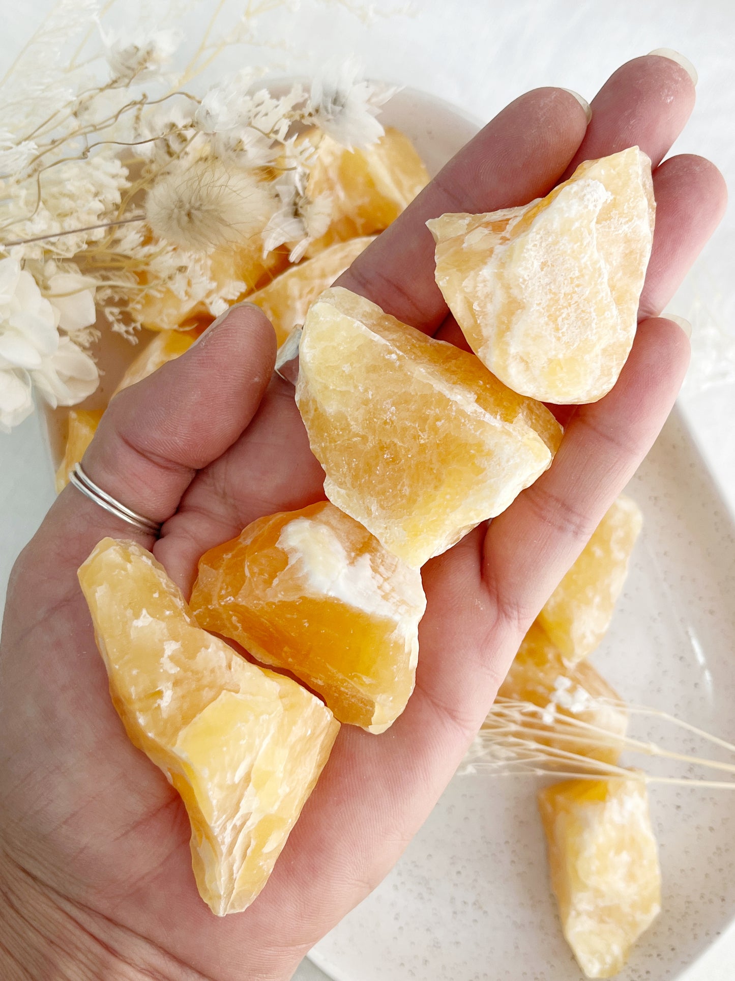 ORANGE CALCITE ROUGH || INTUITIVELY CHOSEN