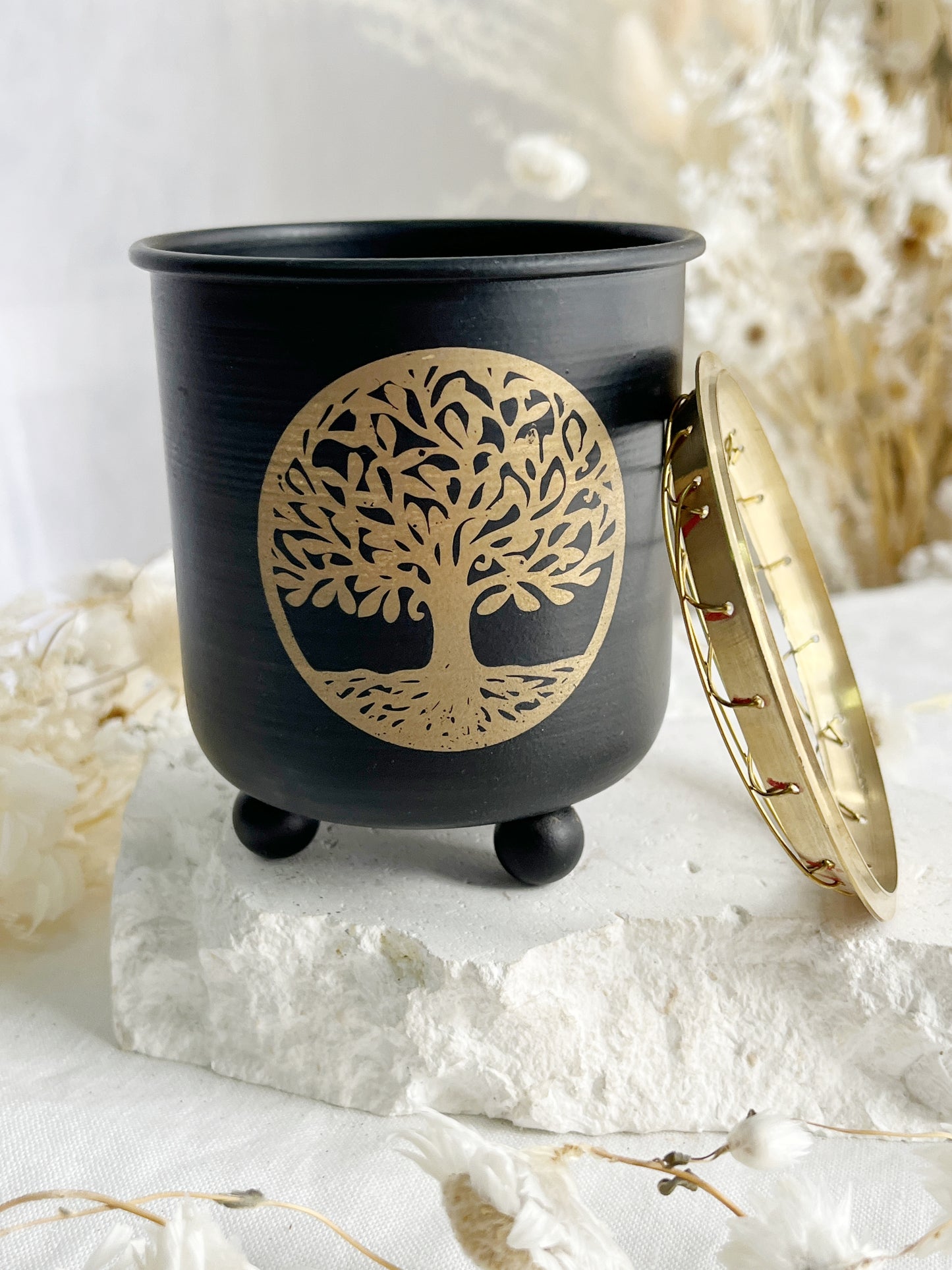 BLACK + GOLD CHARCOAL BURNER CUP || TREE OF LIFE 31335