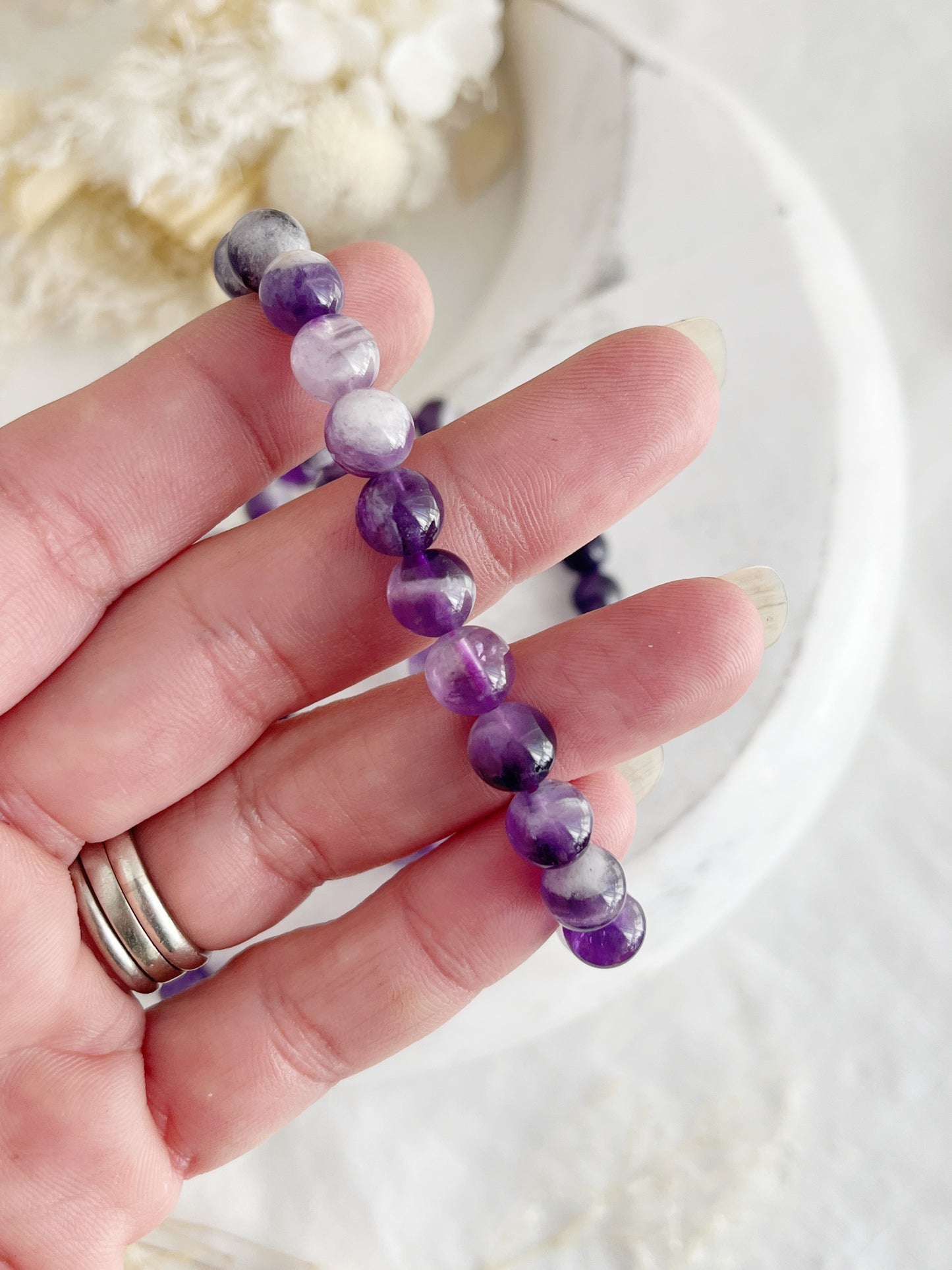 DREAM AMETHYST BEAD BRACELET || 8MM INTUITIVELY CHOSEN