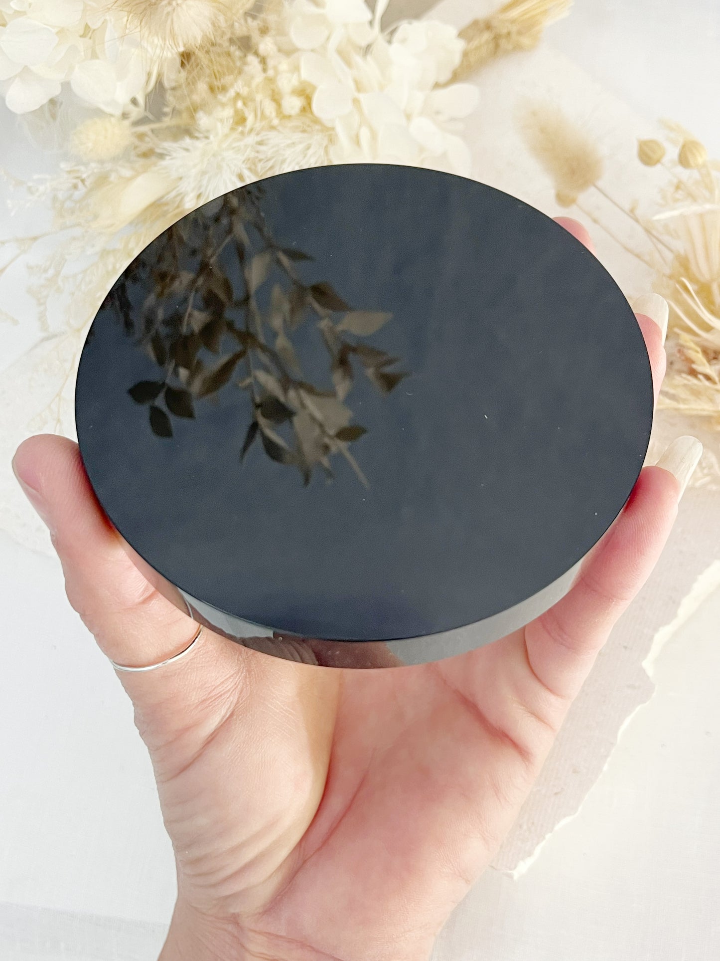 OBSIDIAN SCRYING MIRROR | 10CM