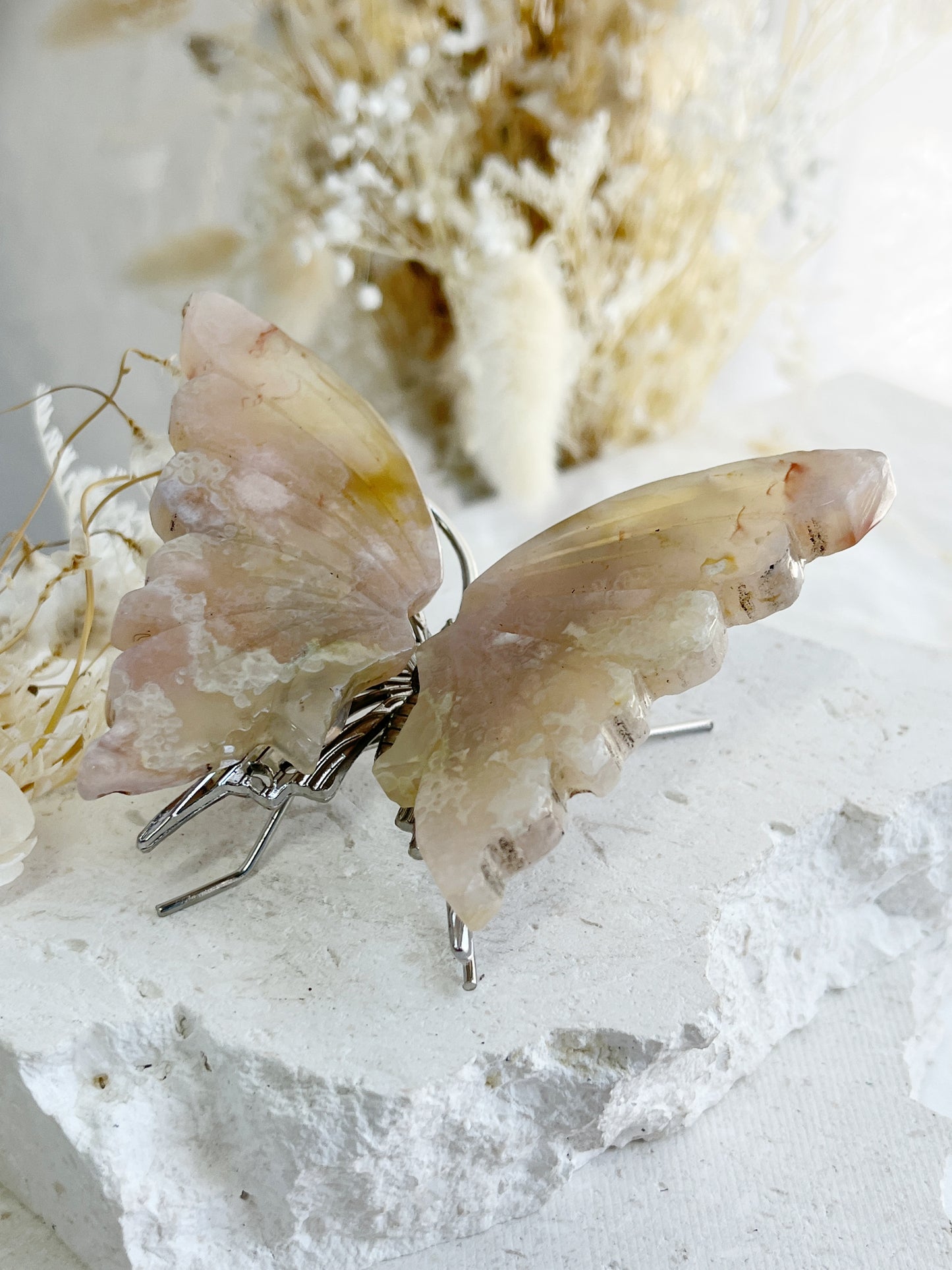 FLOWER AGATE CRYSTAL BUTTERFLY AUSTRALIA SELF GROWTH TRANSFORMATION LOVE HEALING STONED AND SAGED