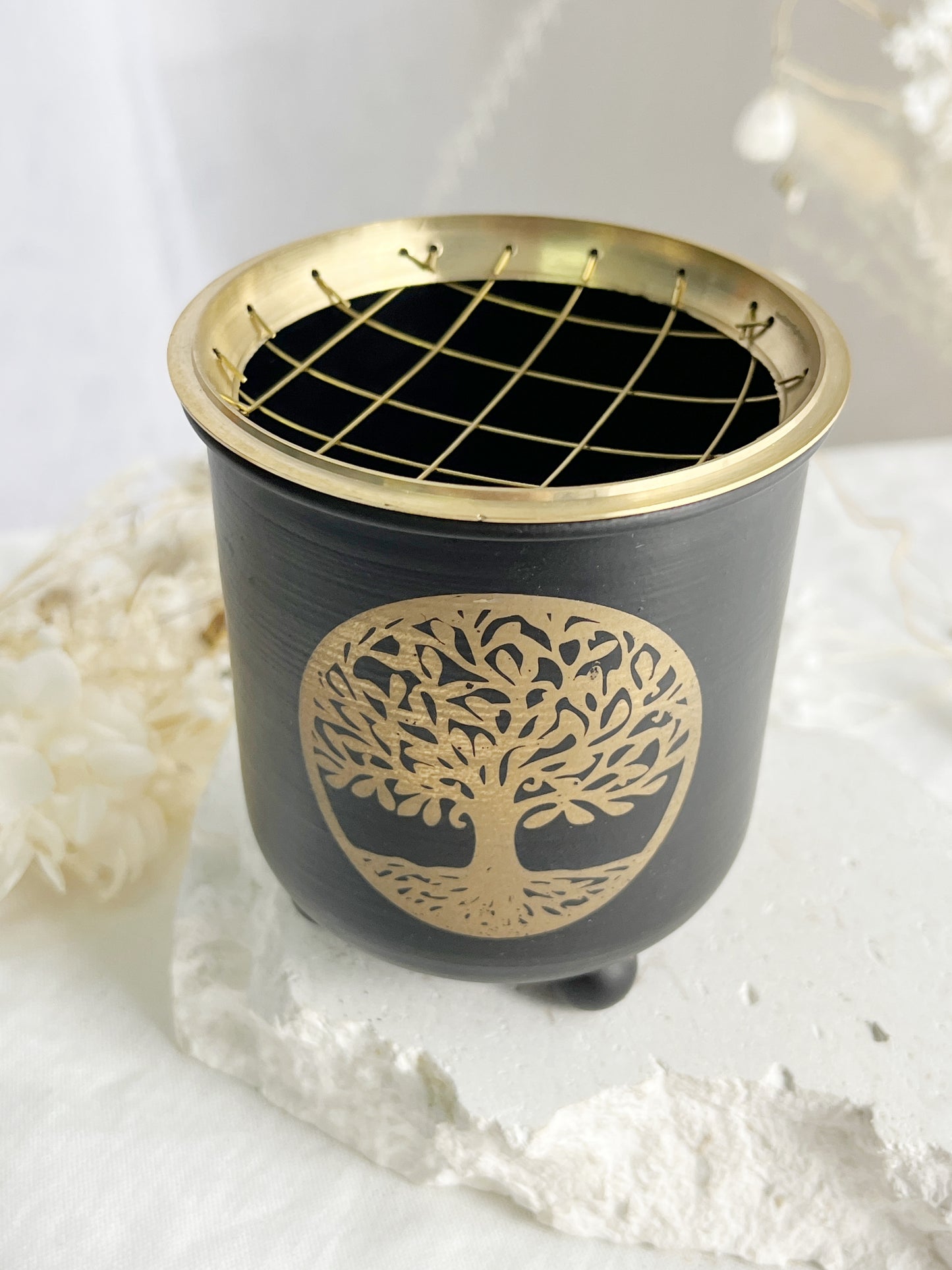 BLACK + GOLD CHARCOAL BURNER CUP || TREE OF LIFE 31335