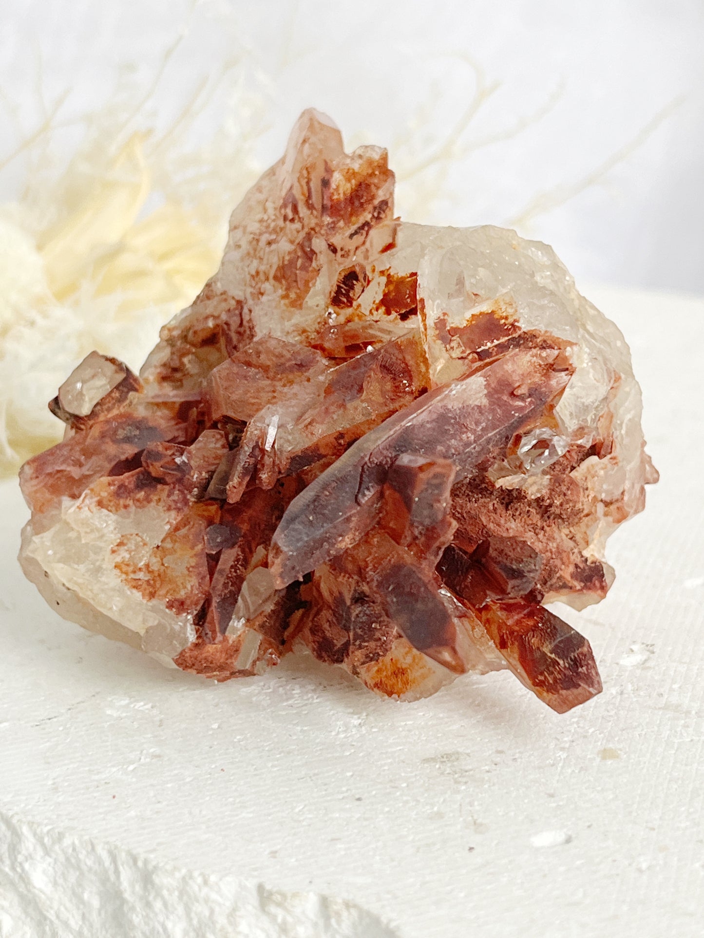 RED HEMATITE QUARTZ CLUSTER || 30686