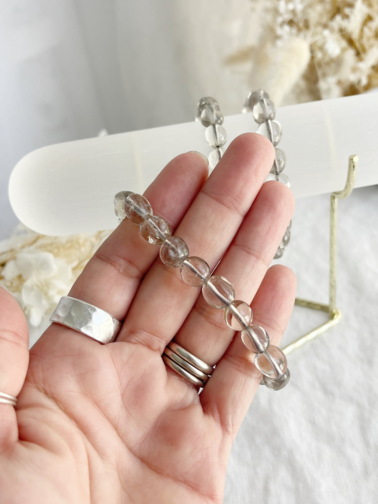 SMOKEY QUARTZ PEBBLE BRACELET || INTUITIVELY CHOSEN
