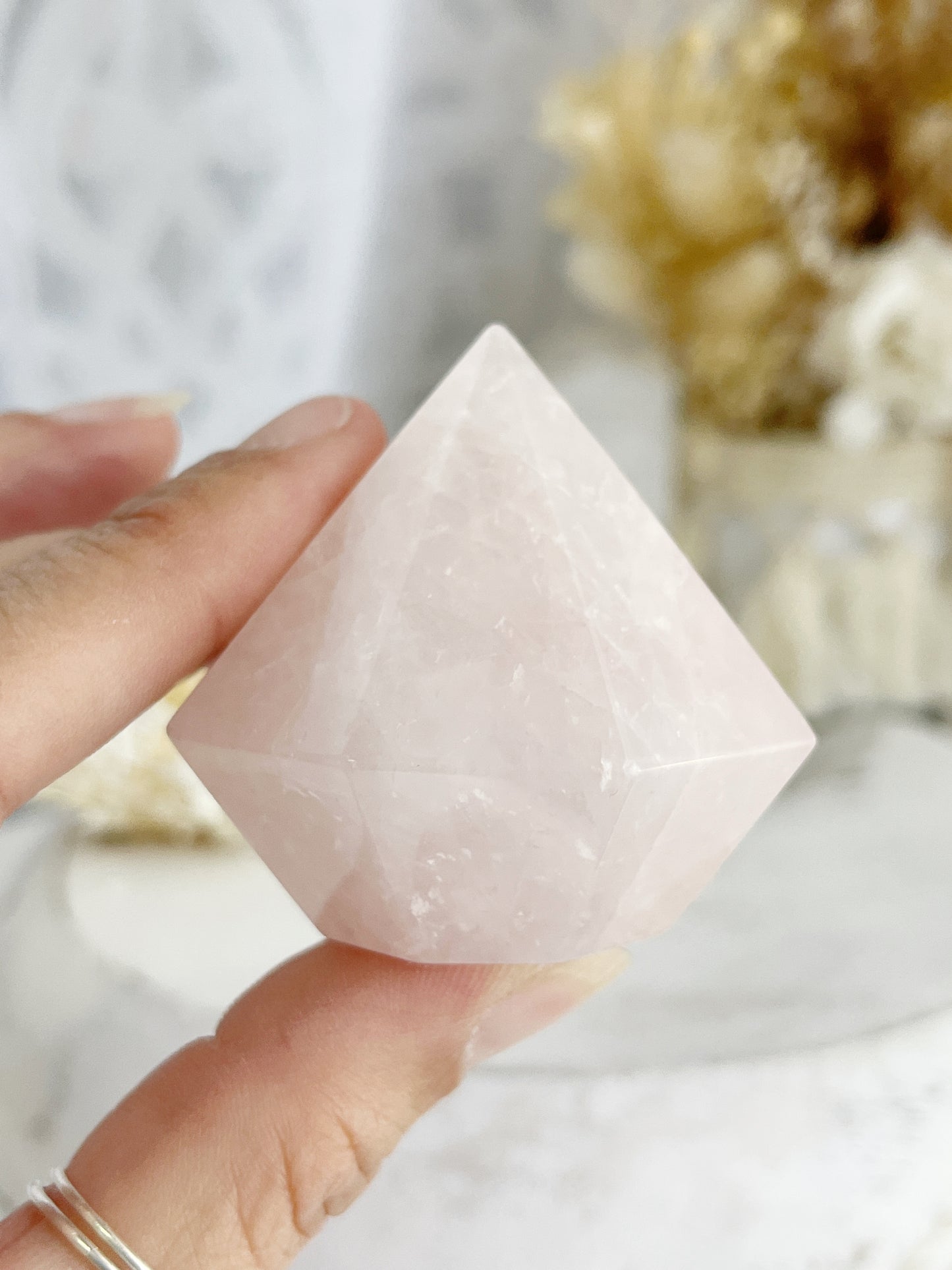 ROSE QUARTZ DIAMOND, AUSTRALIA, STONED AND SAGED