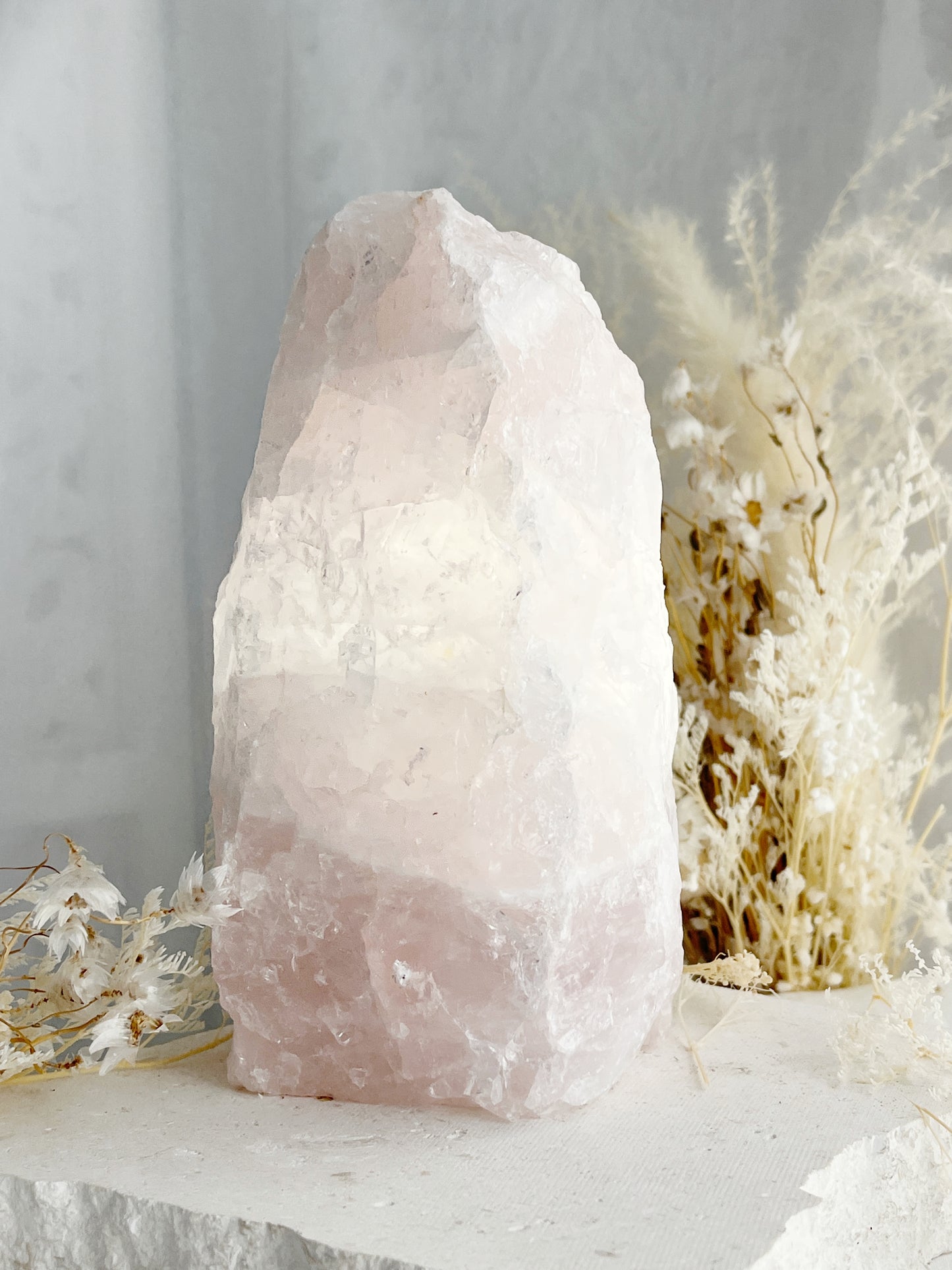 ROSE QUARTZ ROUGH LAMP || 31782