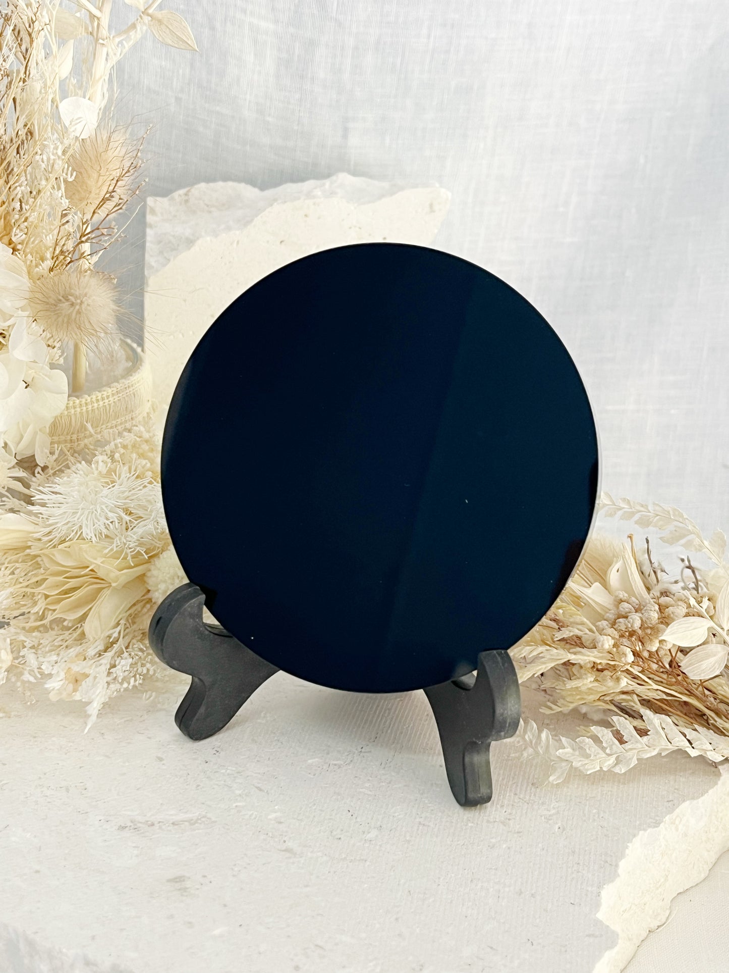 OBSIDIAN SCRYING MIRROR | 10CM