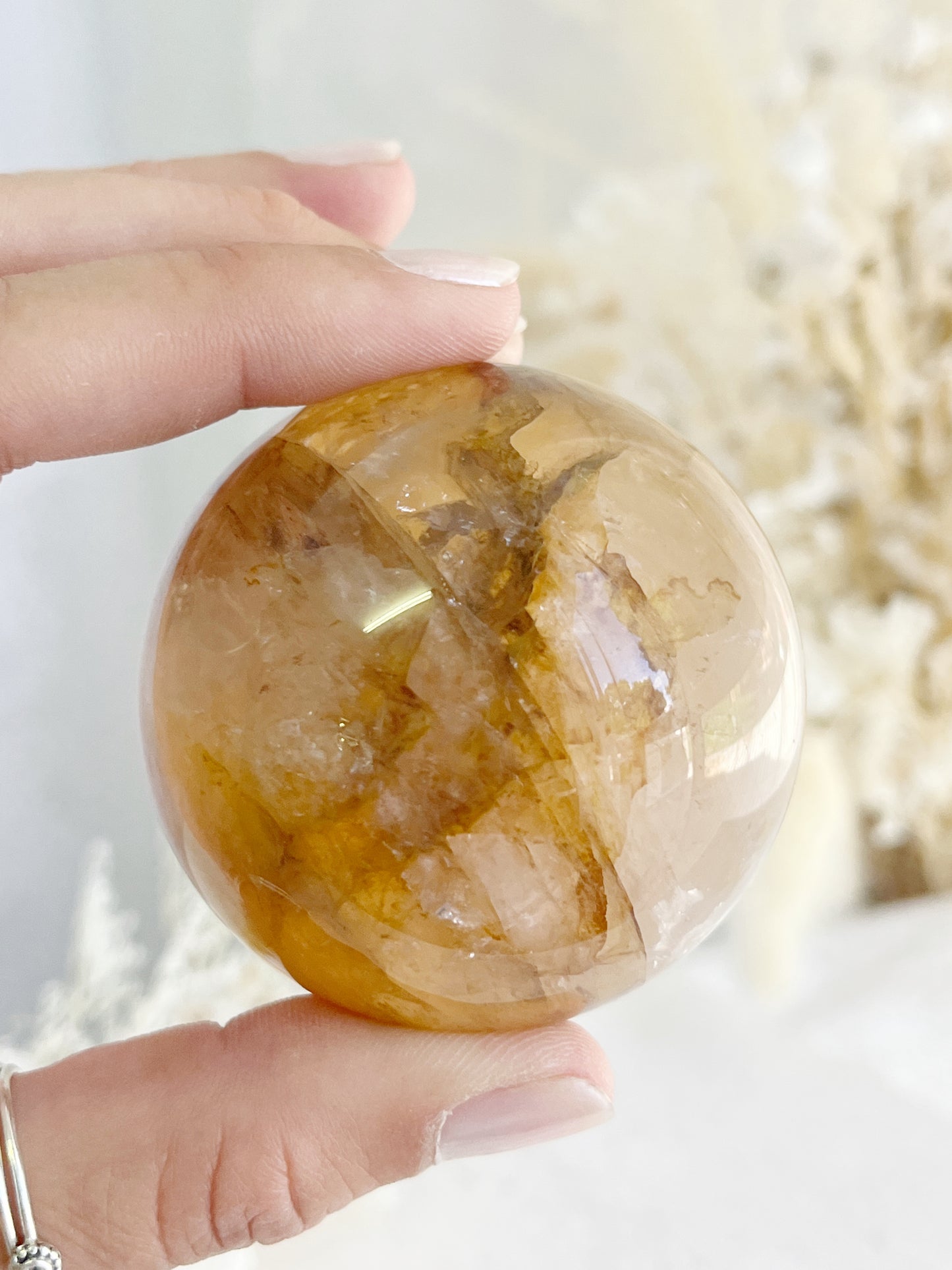 GOLDEN HEALER CRYSTAL SPHERE AUSTRALIA STONED AND SAGED ABUNDANCE