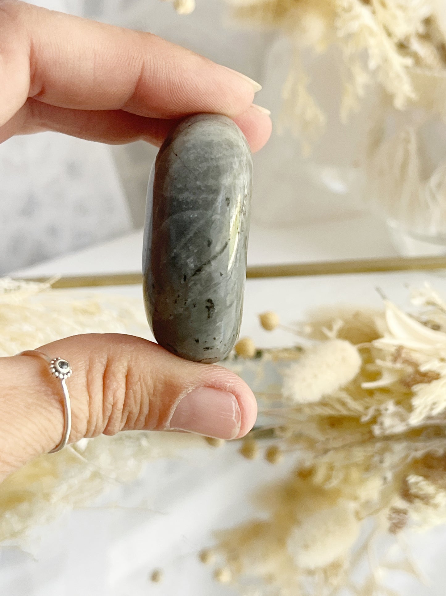 LABRADORITE PALMSTONE || 22052