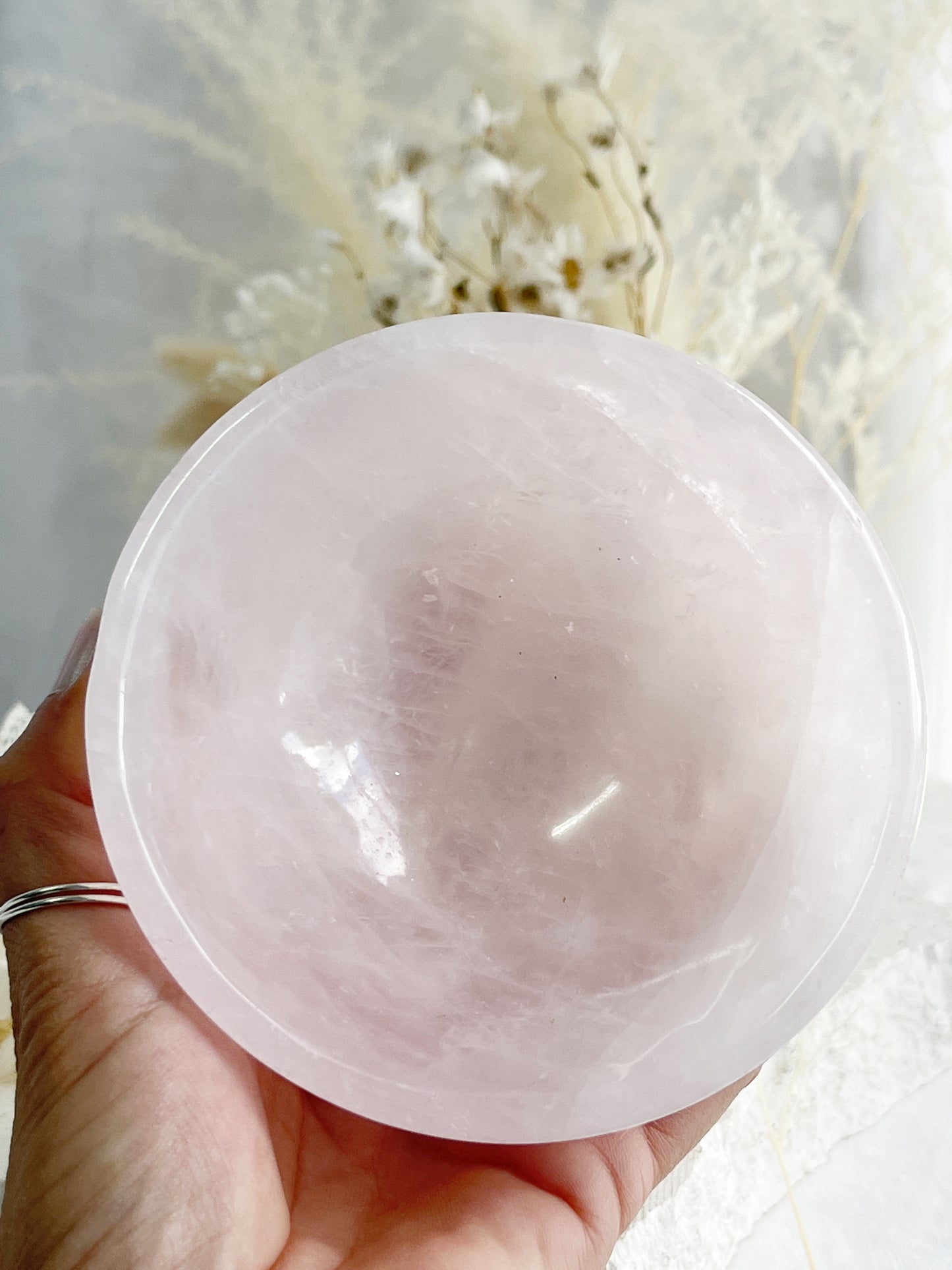 ROSE QUARTZ BOWL || 31753