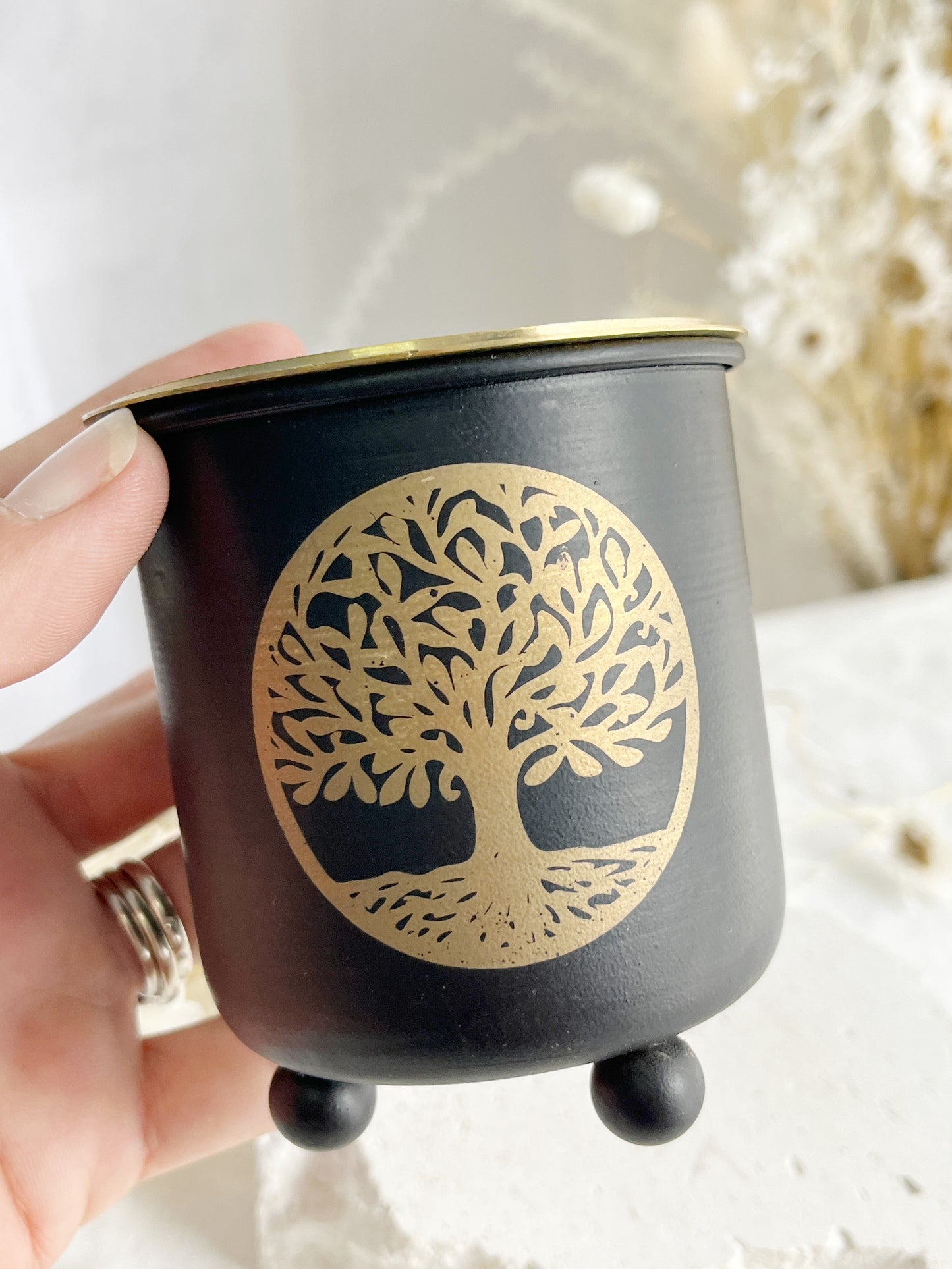 BLACK + GOLD CHARCOAL BURNER CUP || TREE OF LIFE 31335