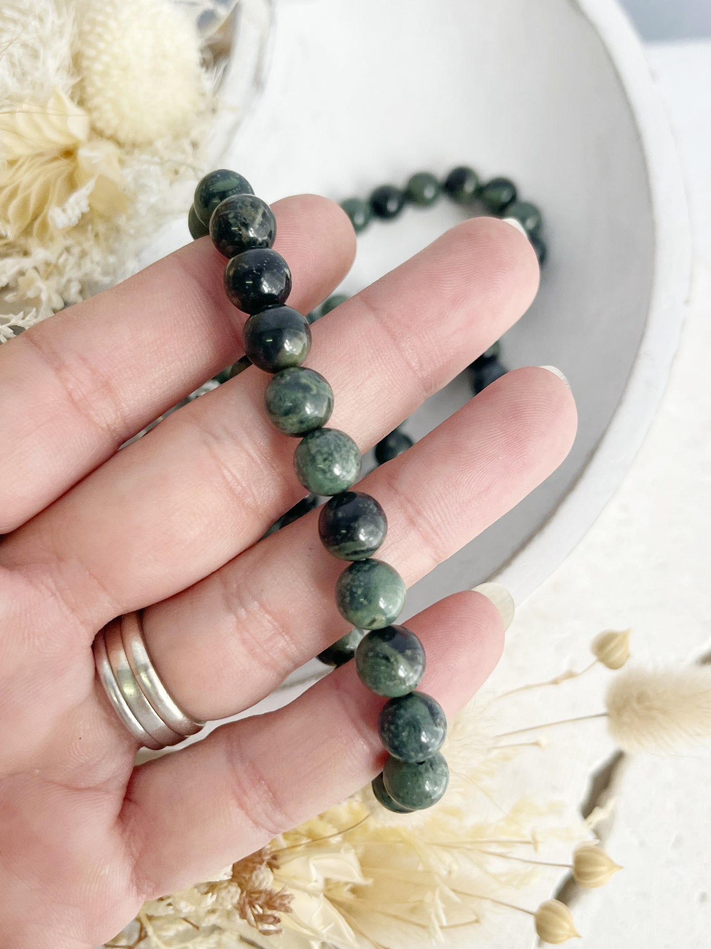 KAMBABA JASPER BEAD BRACELET || 8MM