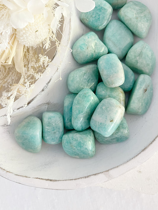 Amazonite tumble stone, Australia