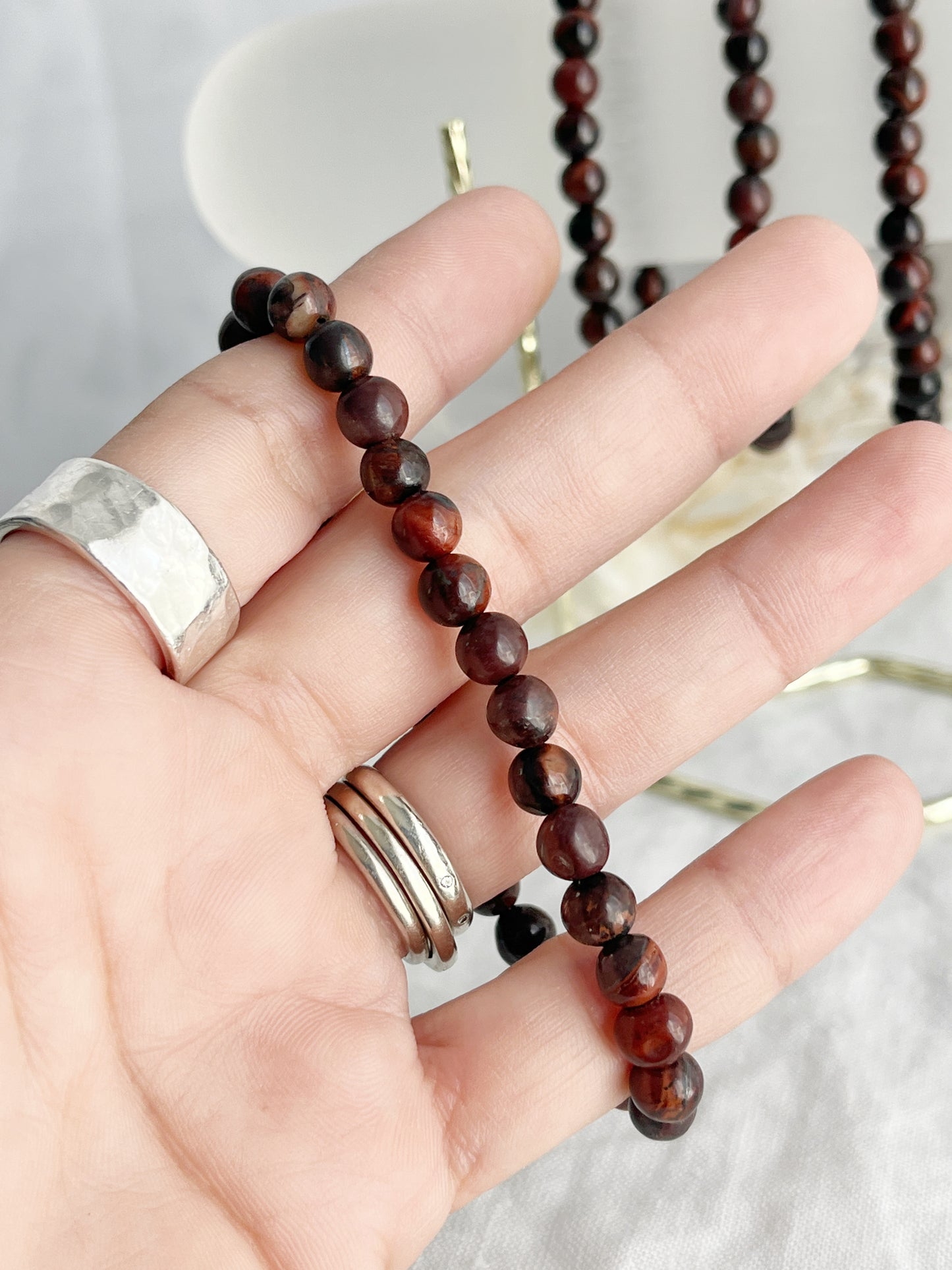 RED TIGERS EYE BEAD BRACELET || 6MM INTUITIVELY CHOSEN