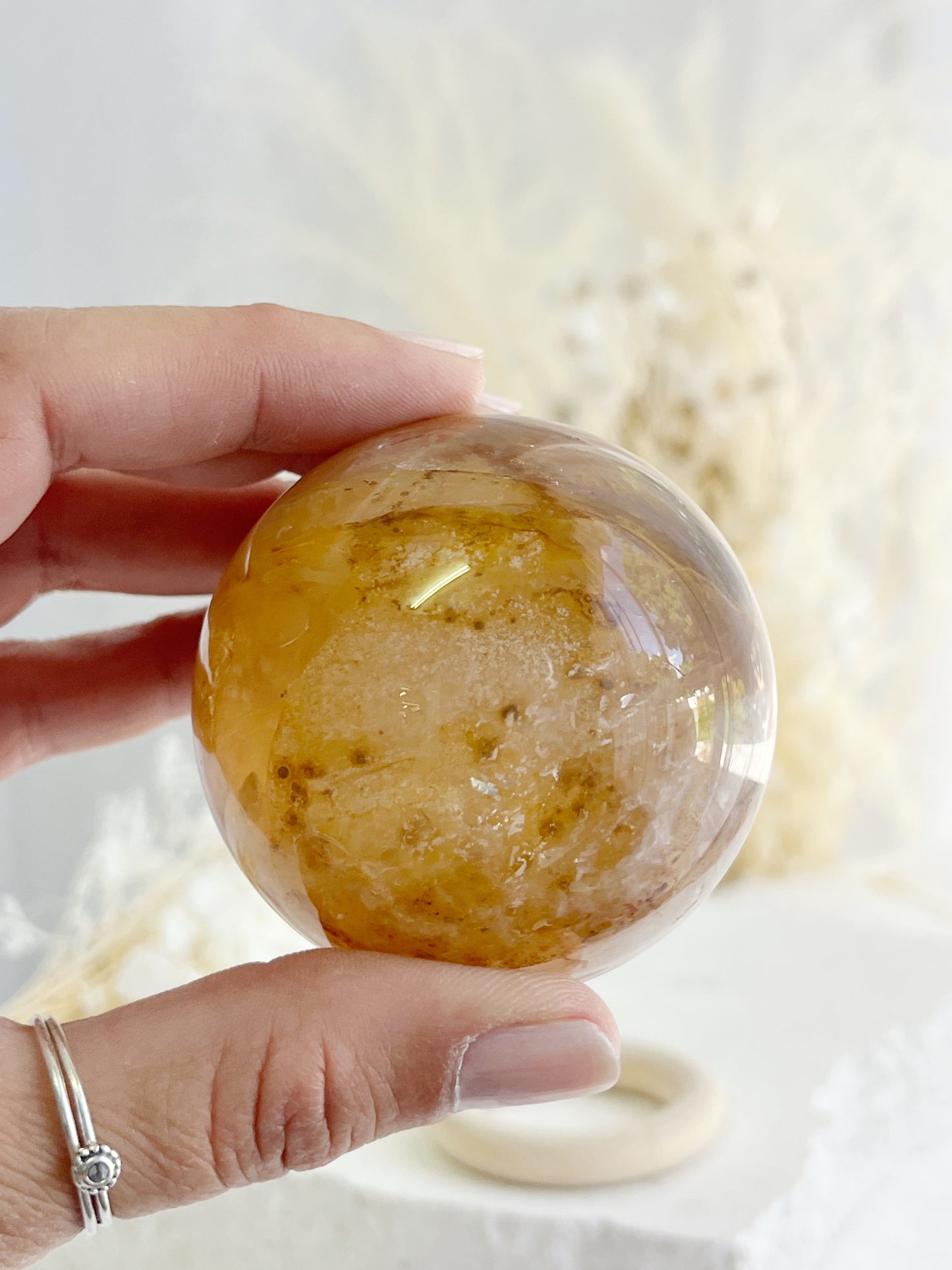 GOLDEN HEALER CRYSTAL SPHERE AUSTRALIA STONED AND SAGED ABUNDANCE