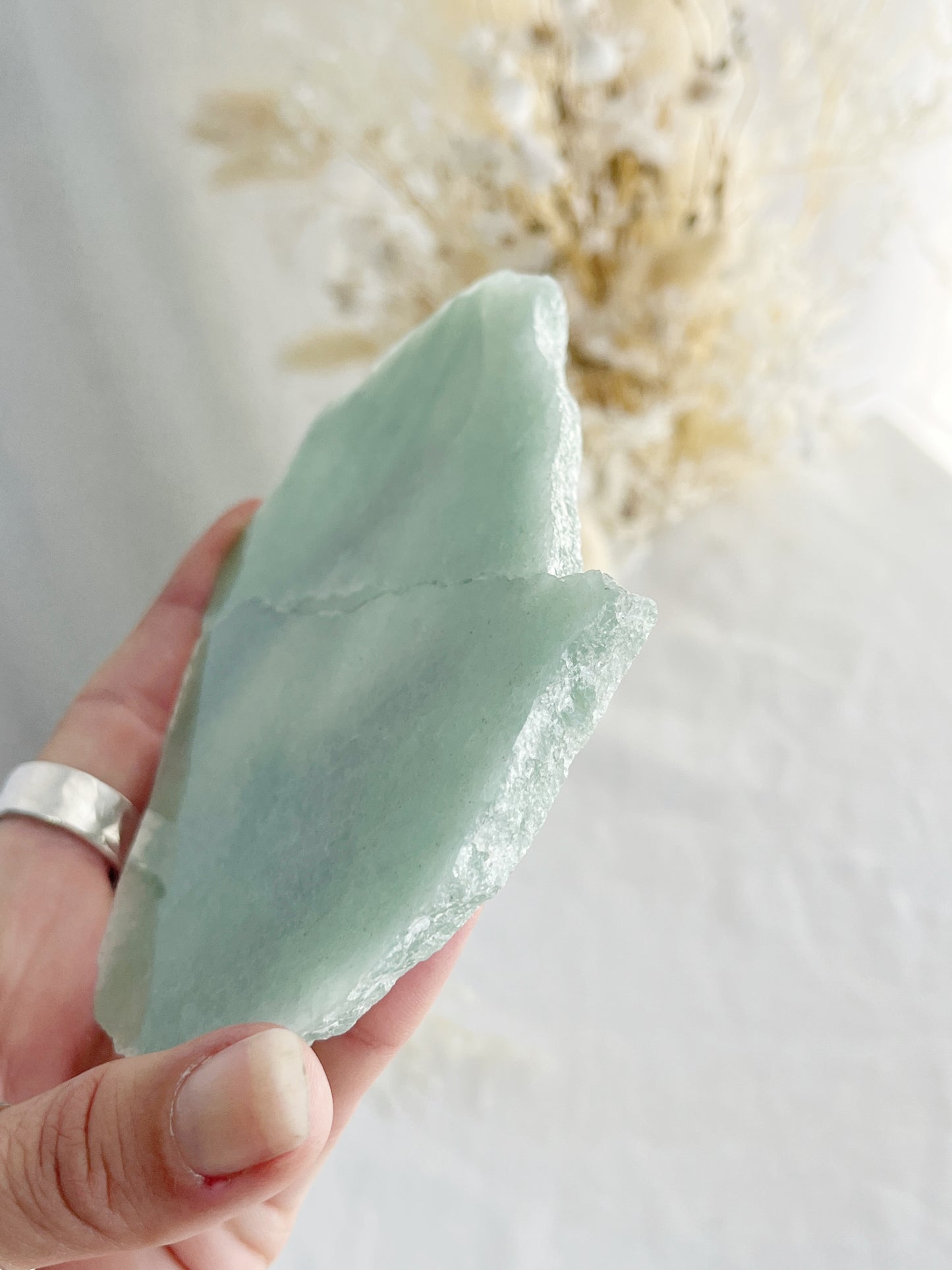 GREEN AVENTURINE SLICE || POLISHED FACE