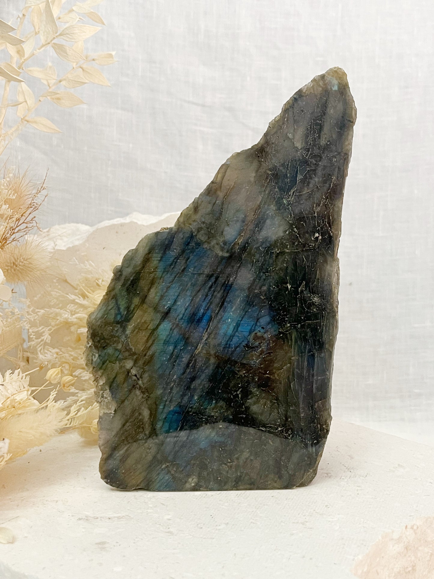 LABRADORITE SEMI POLISHED ROUGH | SELF STANDING 101424
