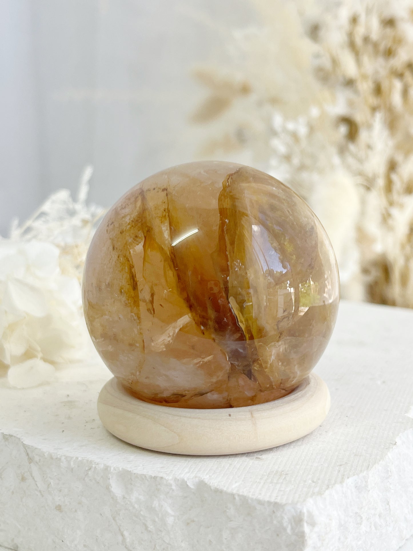 GOLDEN HEALER CRYSTAL SPHERE AUSTRALIA STONED AND SAGED ABUNDANCE