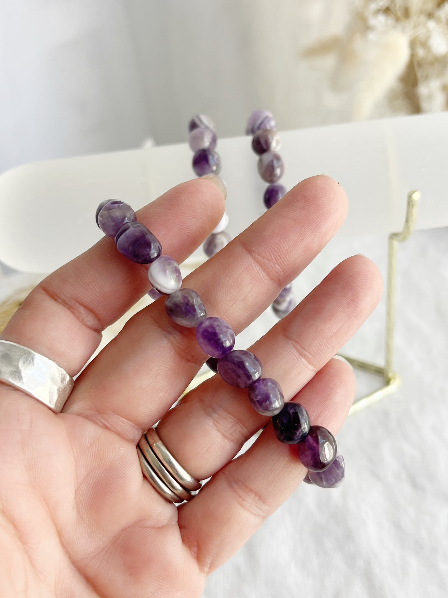 DREAM AMETHYST PEBBLE BRACELET || INTUITIVELY CHOSEN