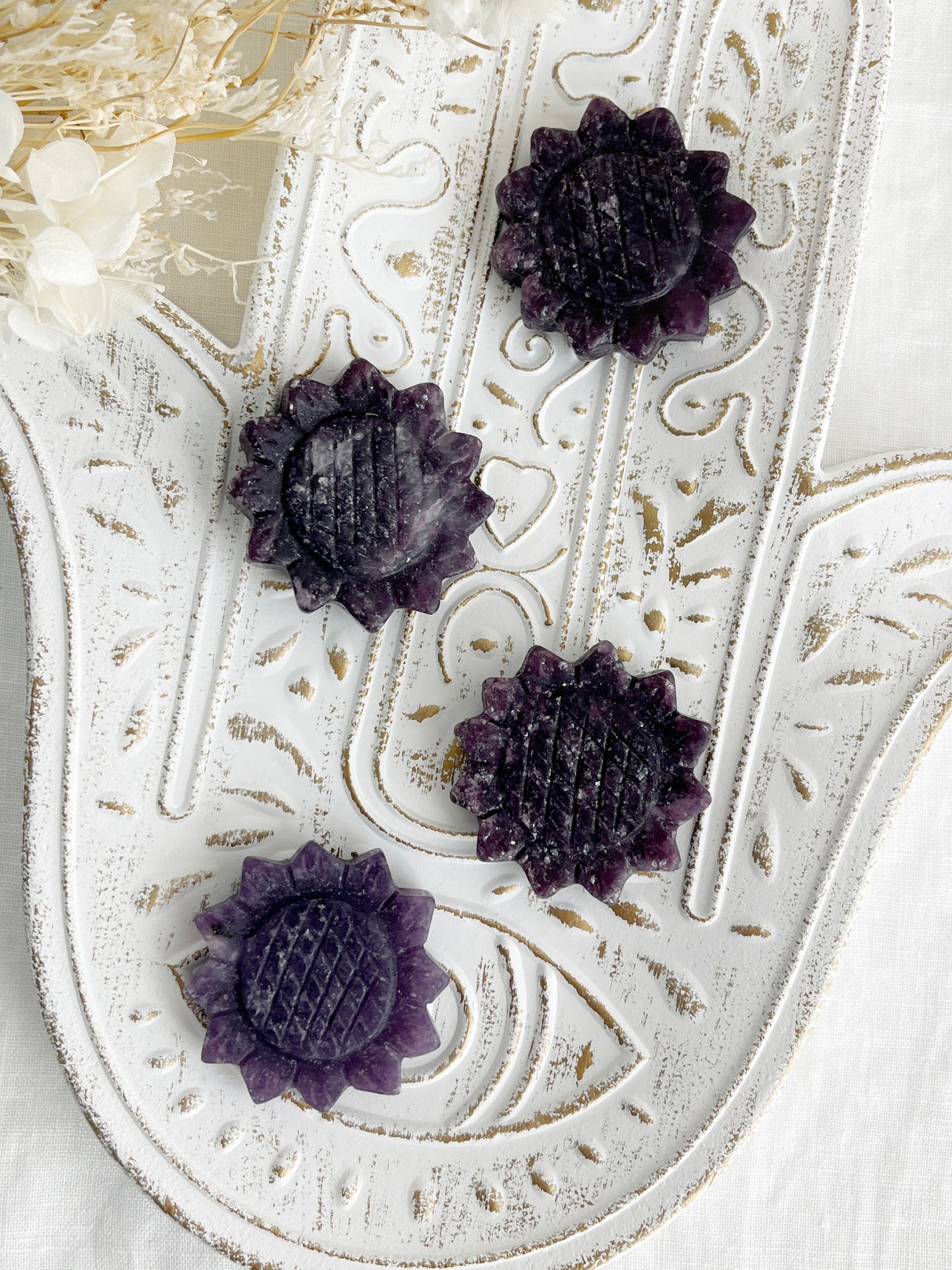 LEPIDOLITE FLOWER CARVING || INTUITIVELY CHOSEN