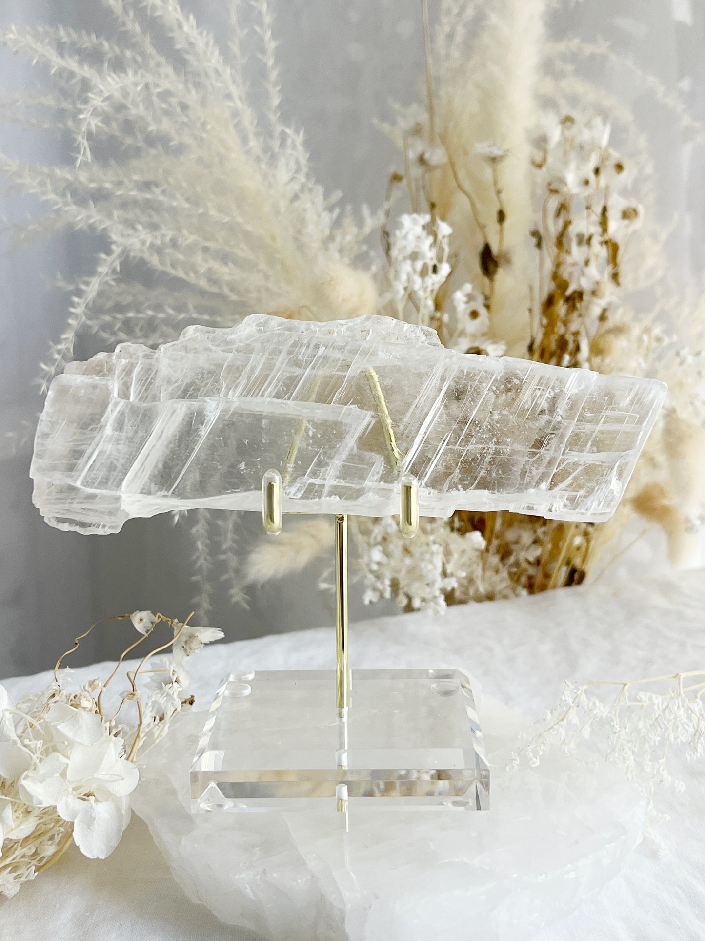 UTAH ICE SELENITE WINDOW, CRYSTALS EMERALD QLD AUSTRALIA STONED AND SAGED