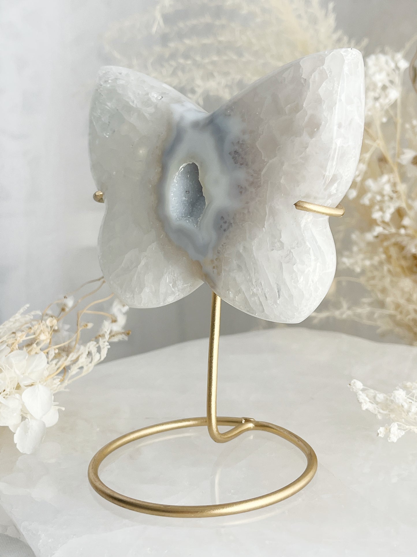 DRUZE AGATE BUTTERFLY || 33015